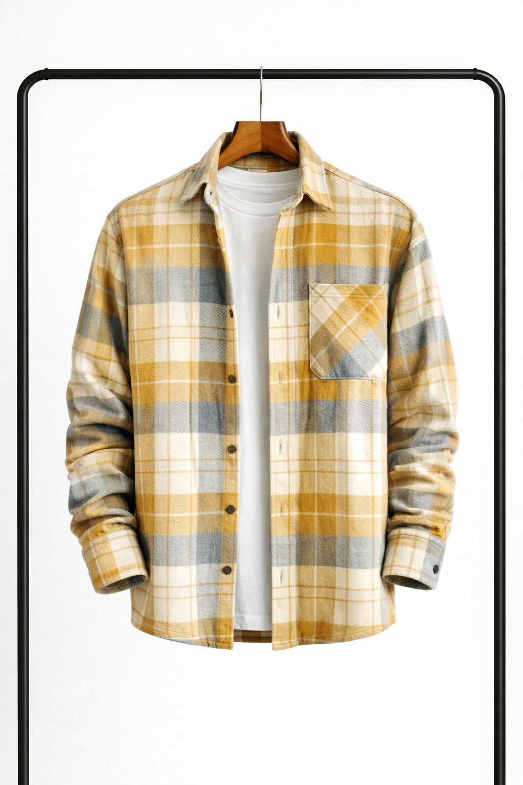 Classic Checked Men’s Overshirt – Warm, Comfortable & Versatile Layering Shirt Jacket