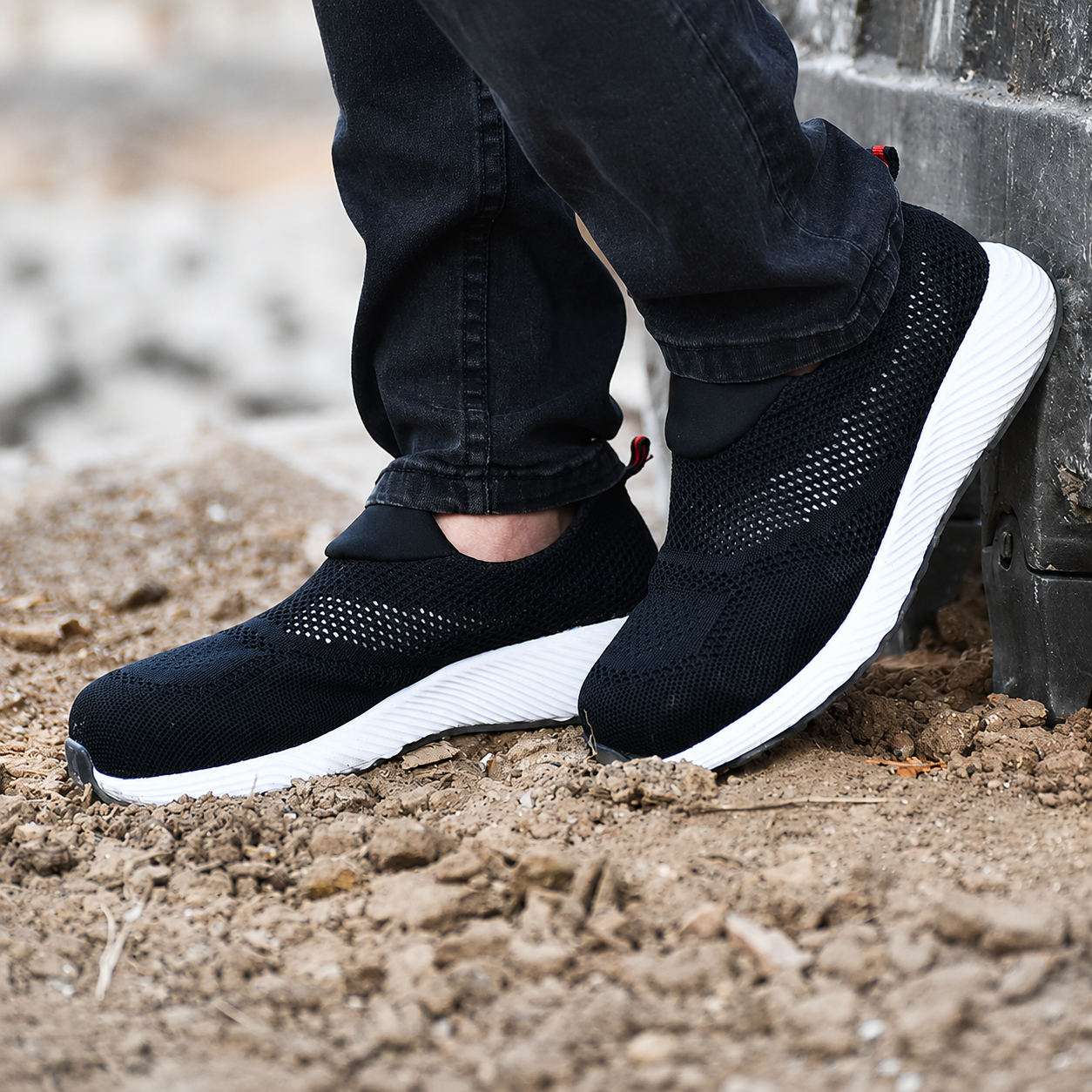 Men’s Layered Mesh Chunky Platform Lace Up Sneakers