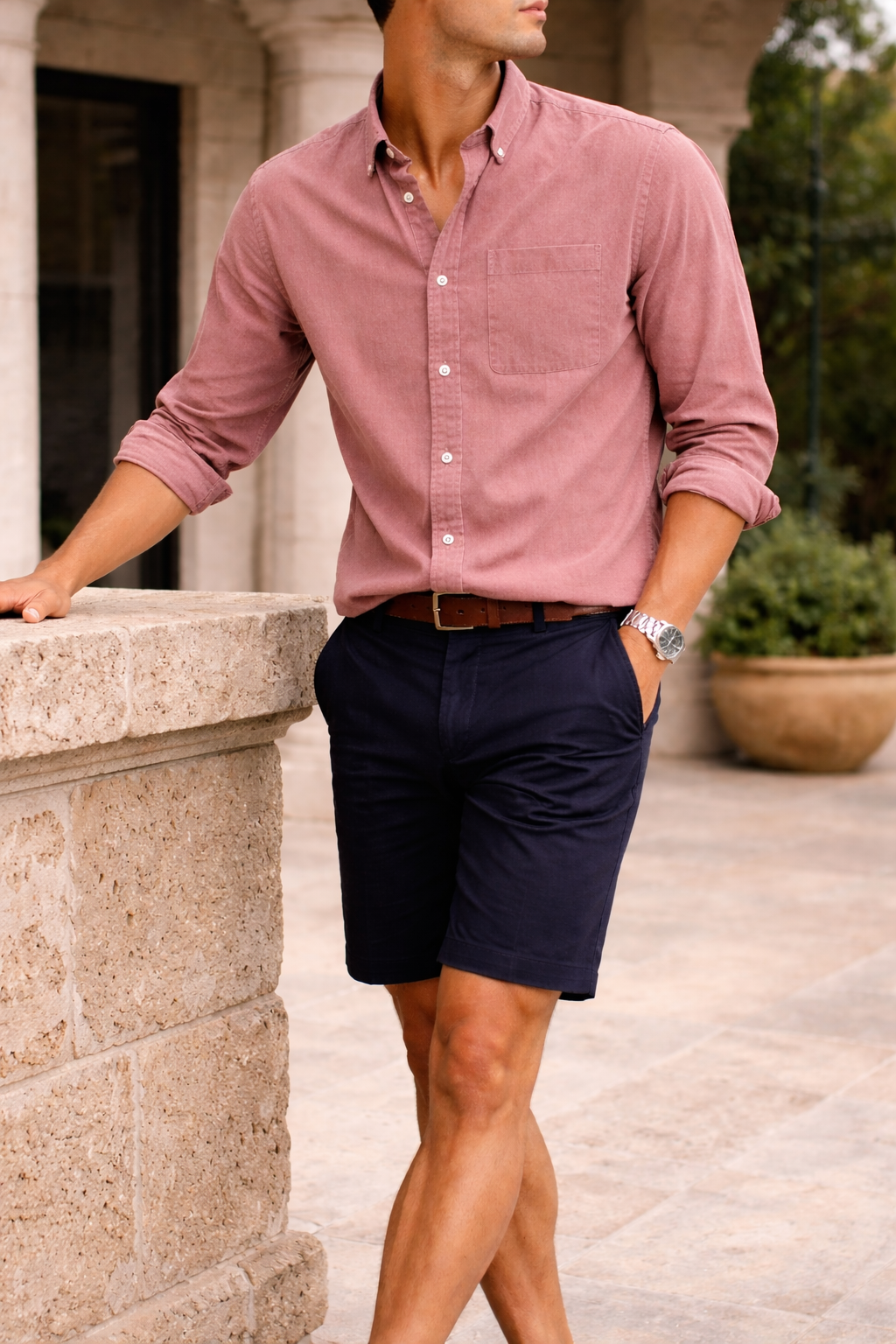 Pánská bavlněná košile na knoflíky Everyday Smart Casual
