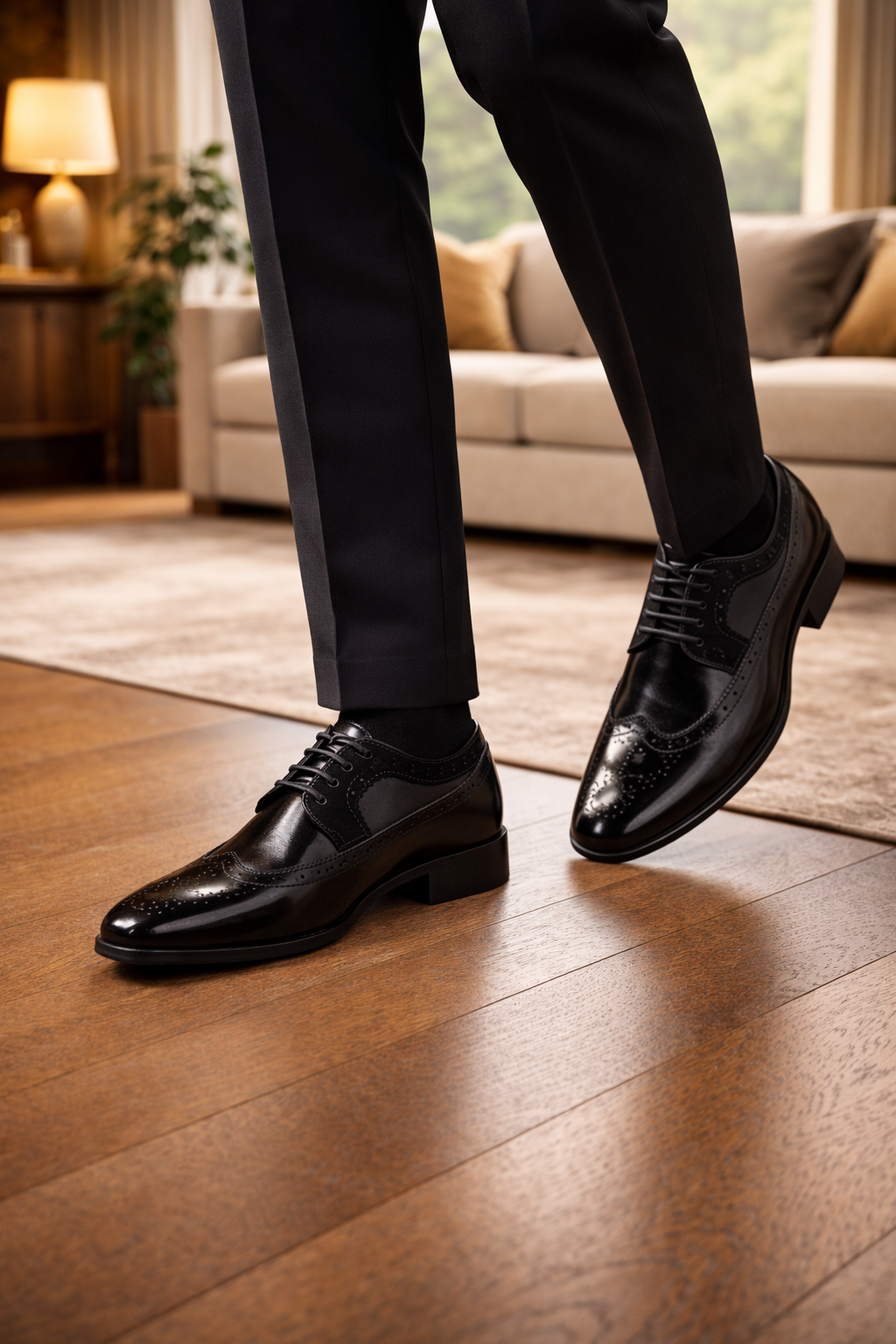 Zapatos Oxford de Vestir Brogue de Cuero para Hombre Elegancia Formal