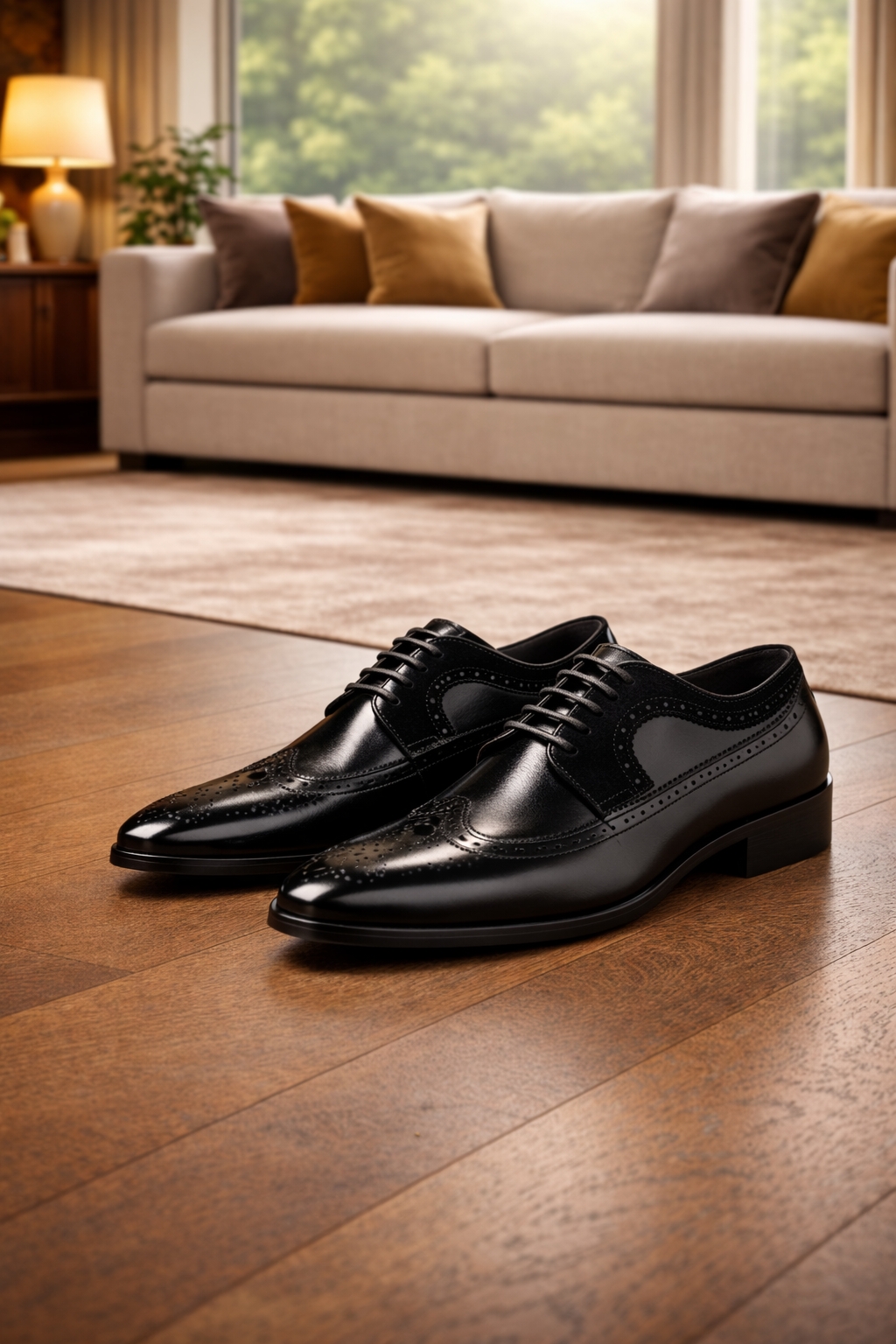 Zapatos Oxford de Vestir Brogue de Cuero para Hombre Elegancia Formal
