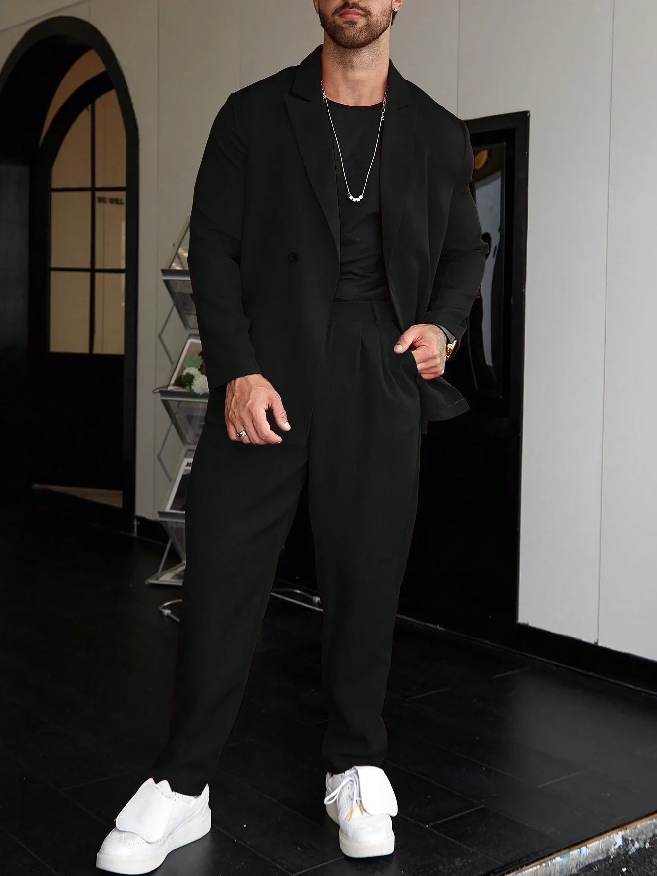 Herre Slim Fit To-delt Skræddersyet Business Suit Sæt