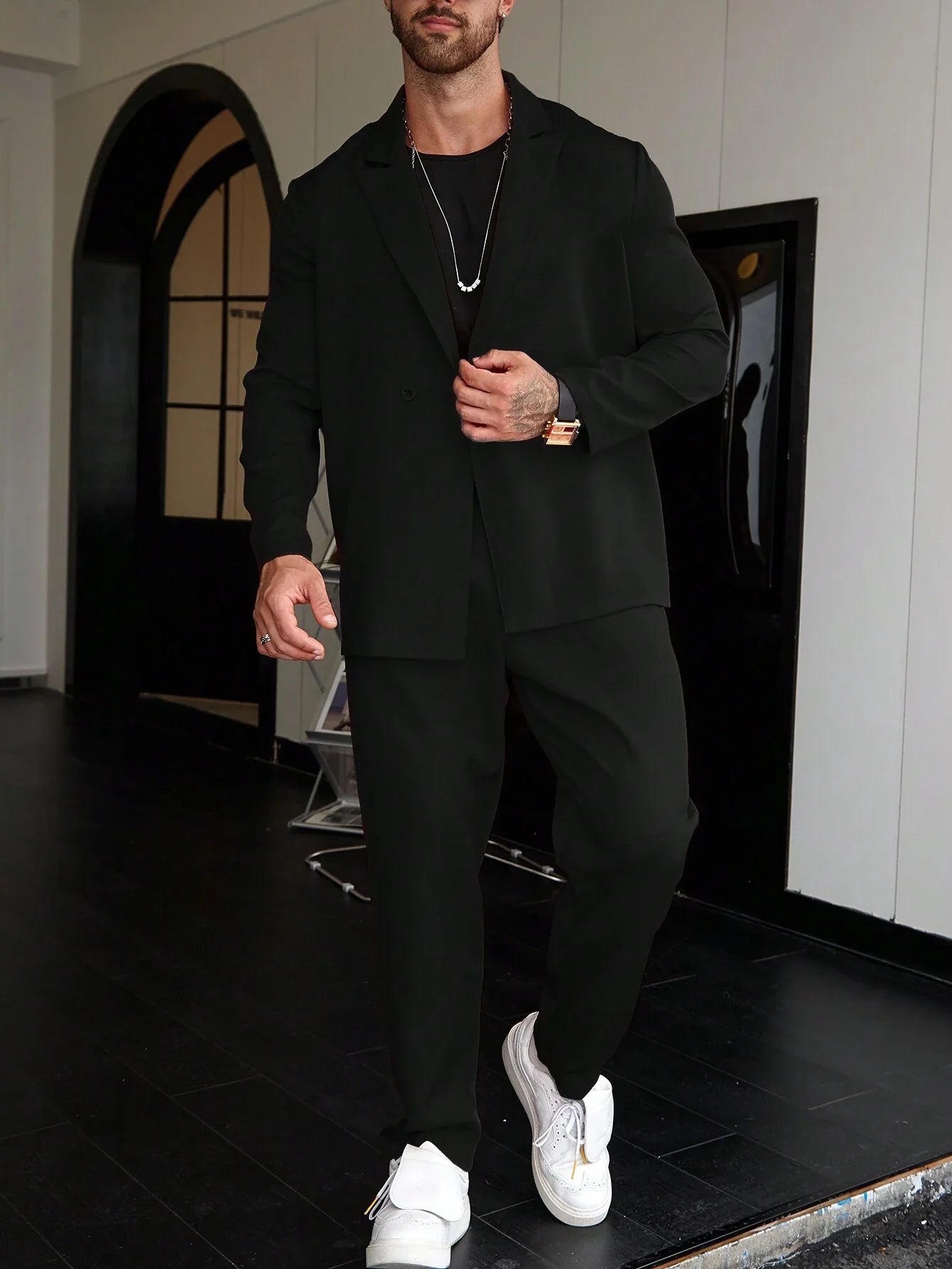 Herre Slim Fit To-delt Skræddersyet Business Suit Sæt