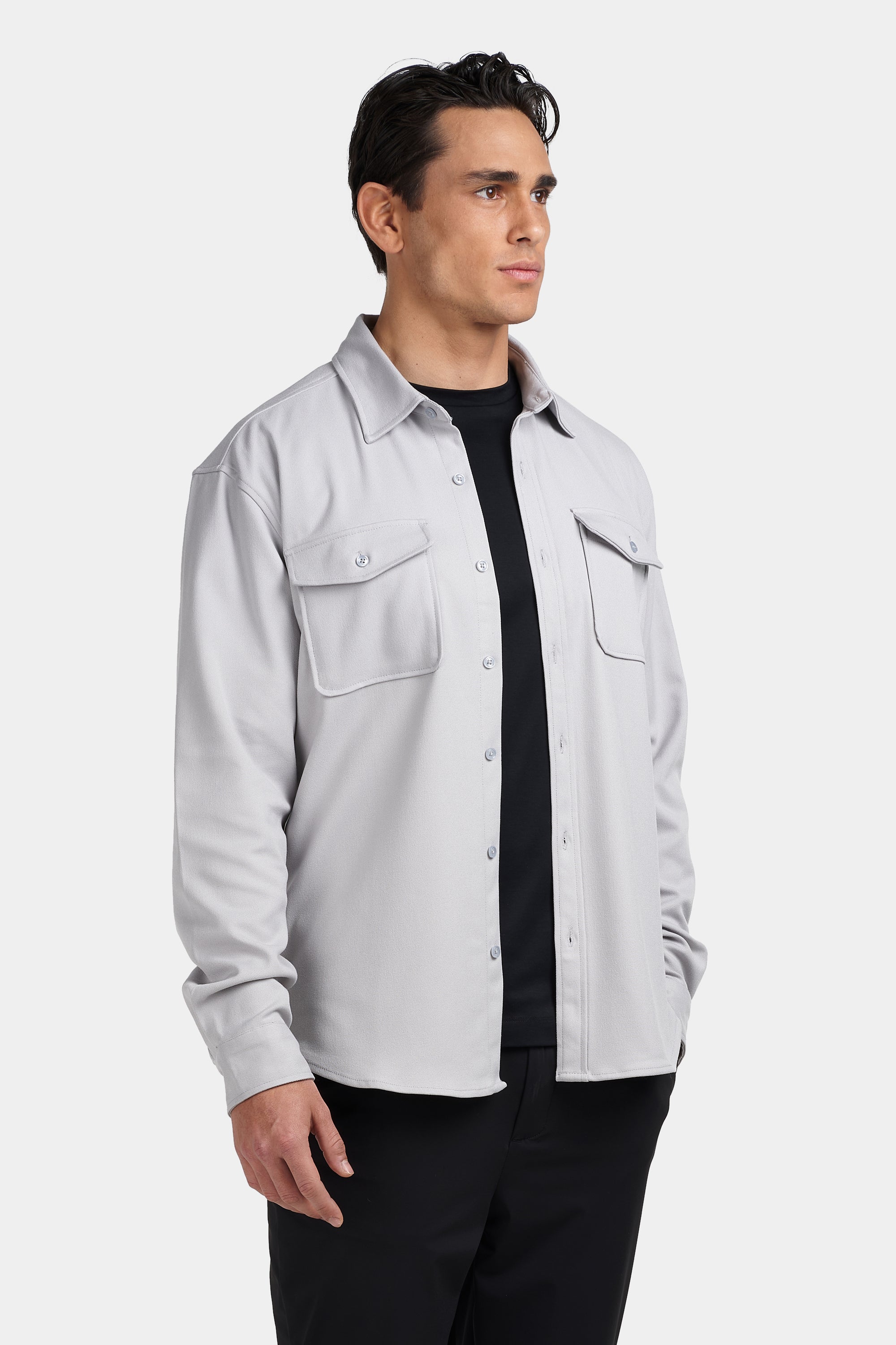 Men’s Cotton Blend Overshirt – Relaxed Utility Layering Piece for Casual Seasonal Styling