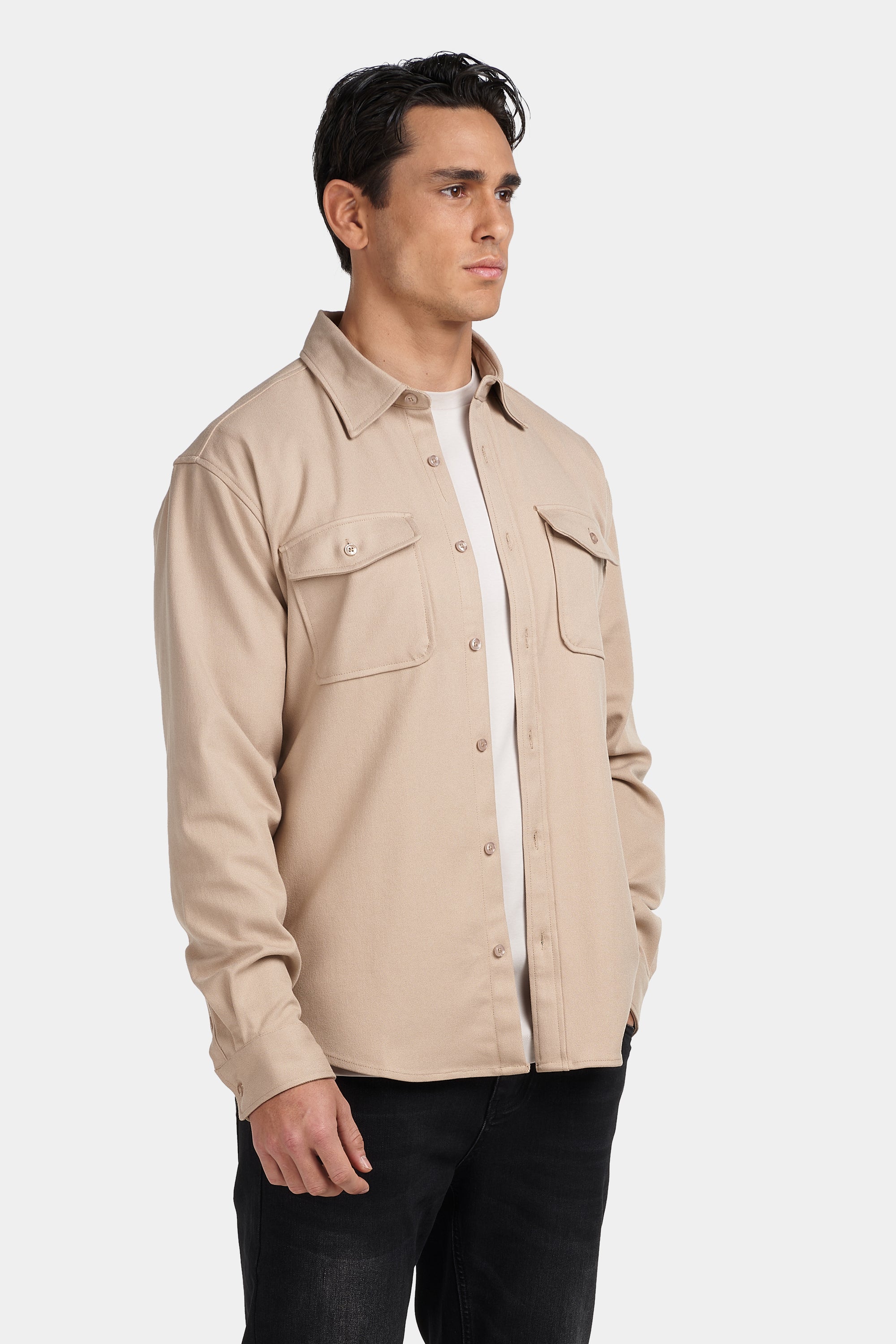 Men’s Cotton Blend Overshirt – Relaxed Utility Layering Piece for Casual Seasonal Styling