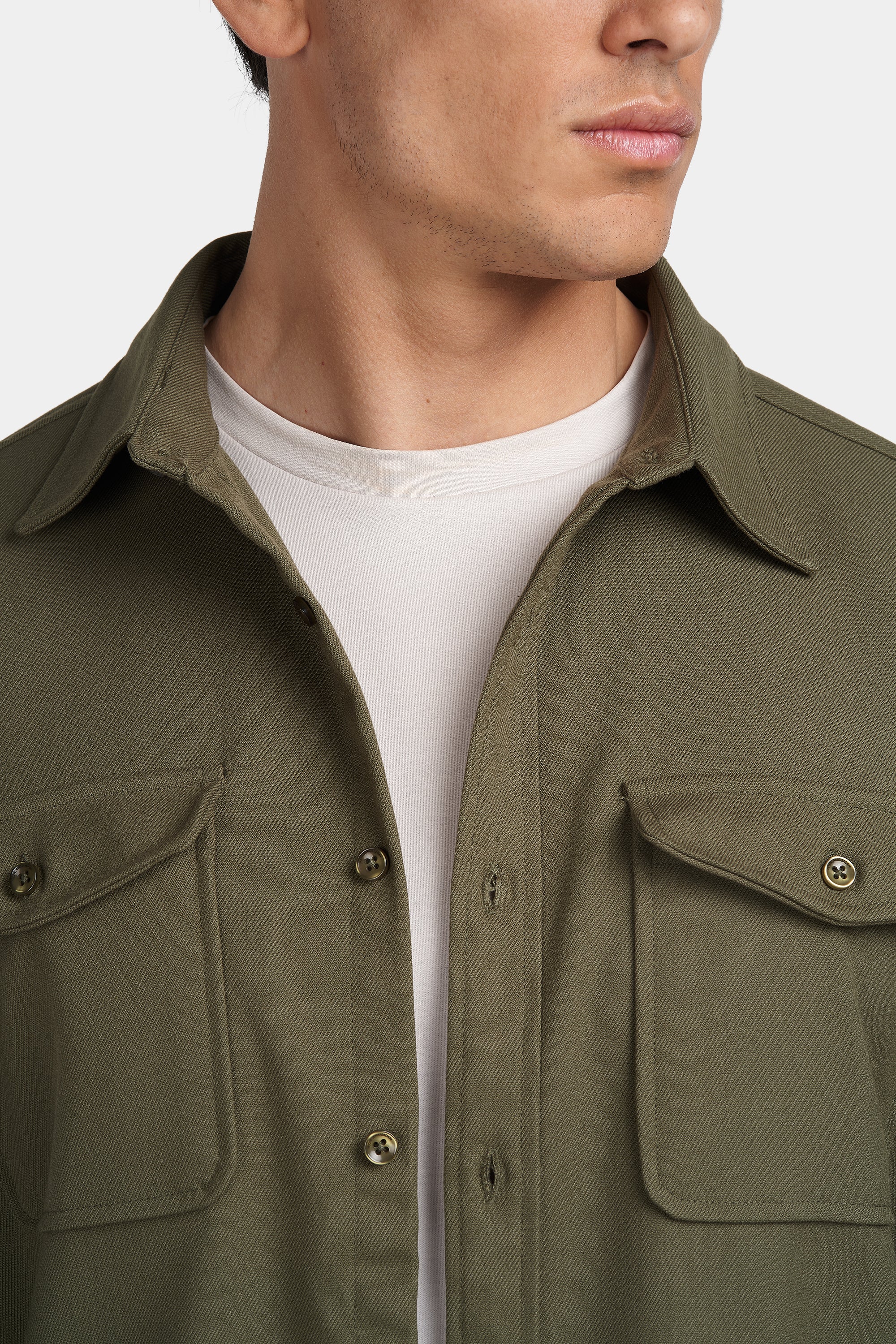 Men’s Cotton Blend Overshirt – Relaxed Utility Layering Piece for Casual Seasonal Styling