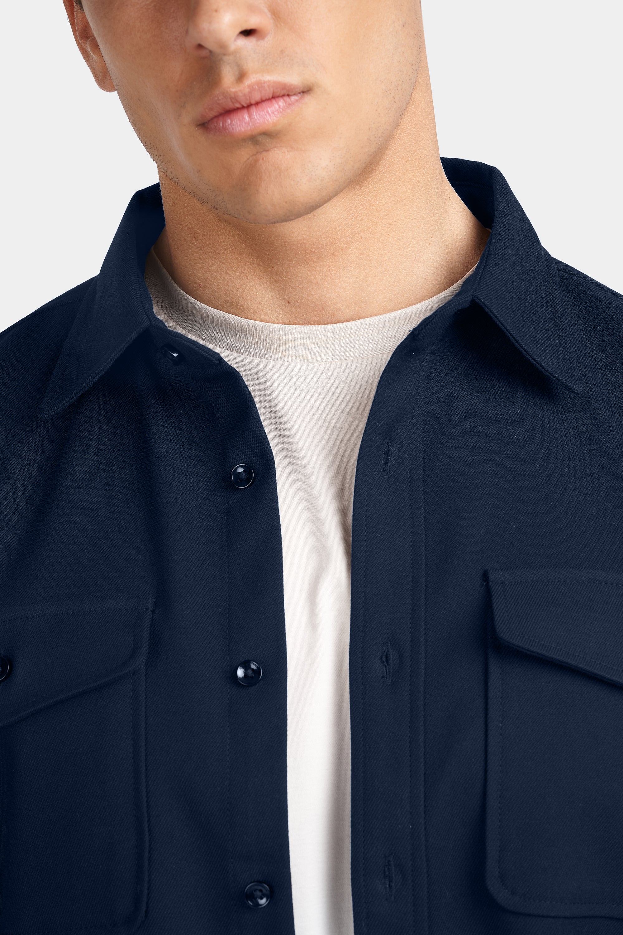 Men’s Cotton Blend Overshirt – Relaxed Utility Layering Piece for Casual Seasonal Styling