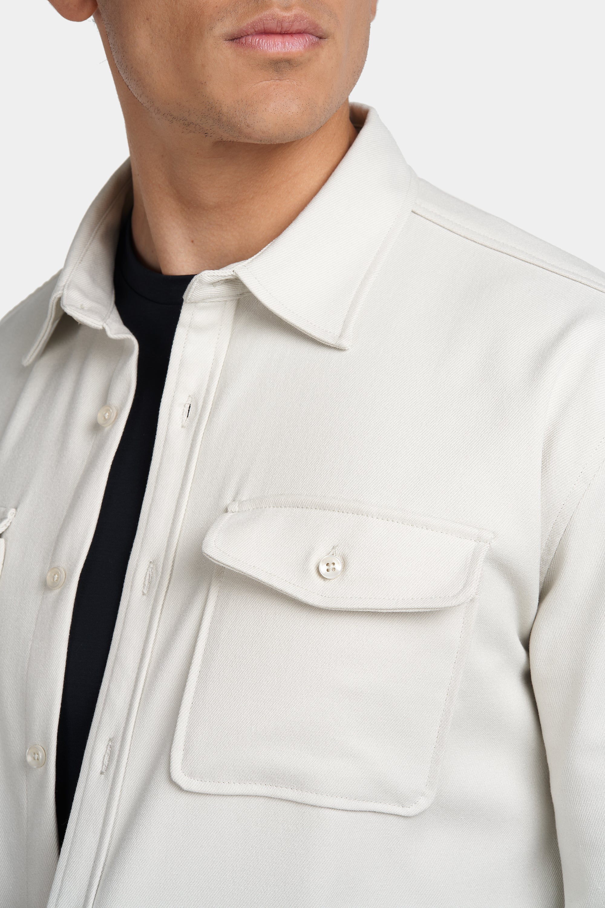 Men’s Cotton Blend Overshirt – Relaxed Utility Layering Piece for Casual Seasonal Styling