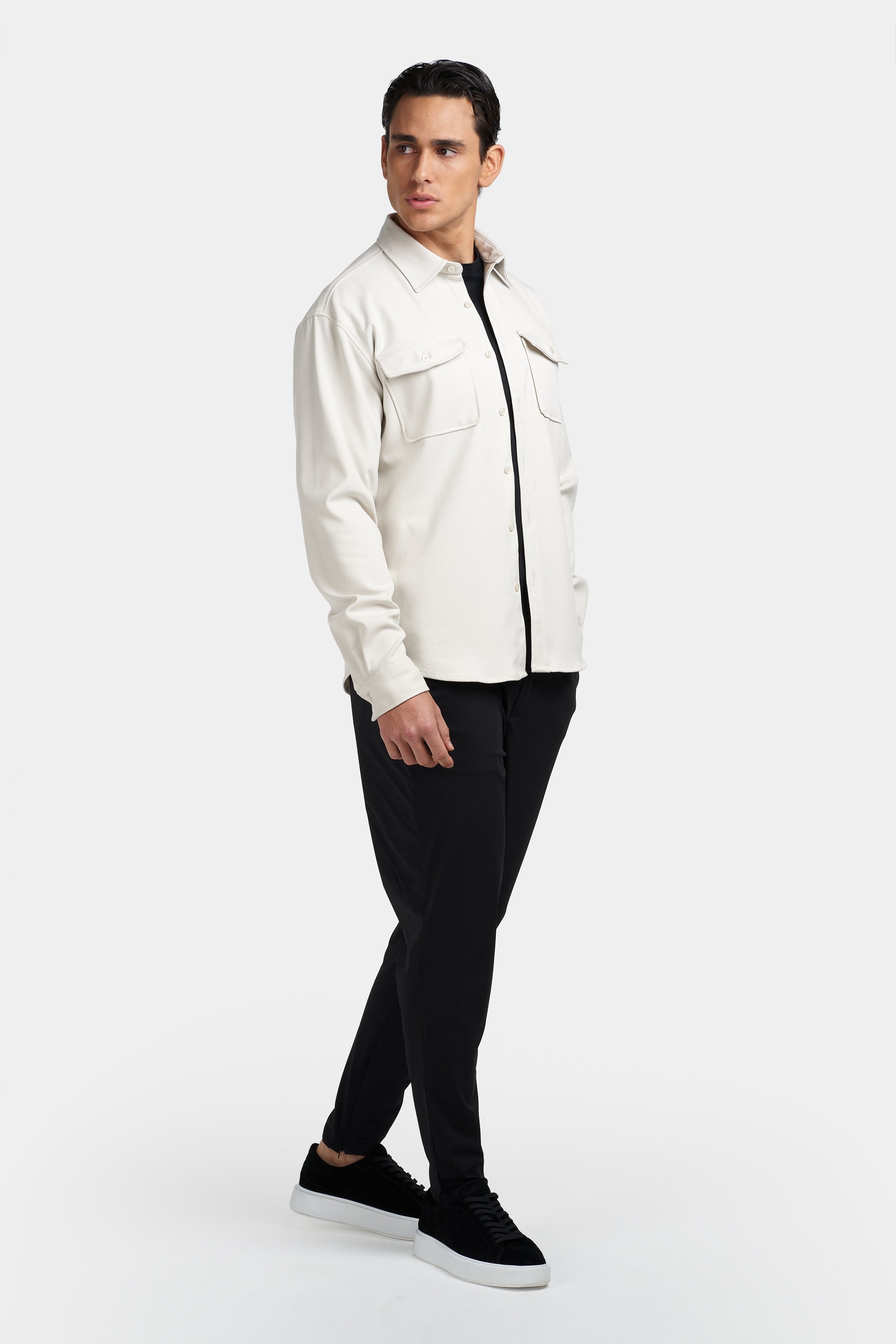 Men’s Cotton Blend Overshirt – Relaxed Utility Layering Piece for Casual Seasonal Styling