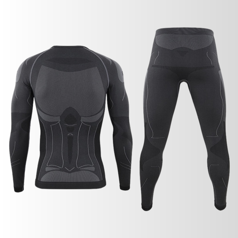 Men’s Thermal Base Layer Set – Breathable Long-Sleeve Compression Top and Leggings for Winter Sports Training and Cold-Weather Wear
