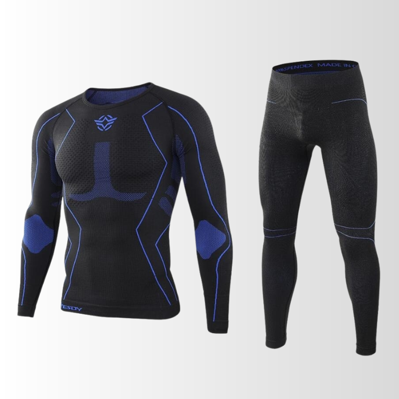 Men’s Thermal Base Layer Set – Breathable Long-Sleeve Compression Top and Leggings for Winter Sports Training and Cold-Weather Wear