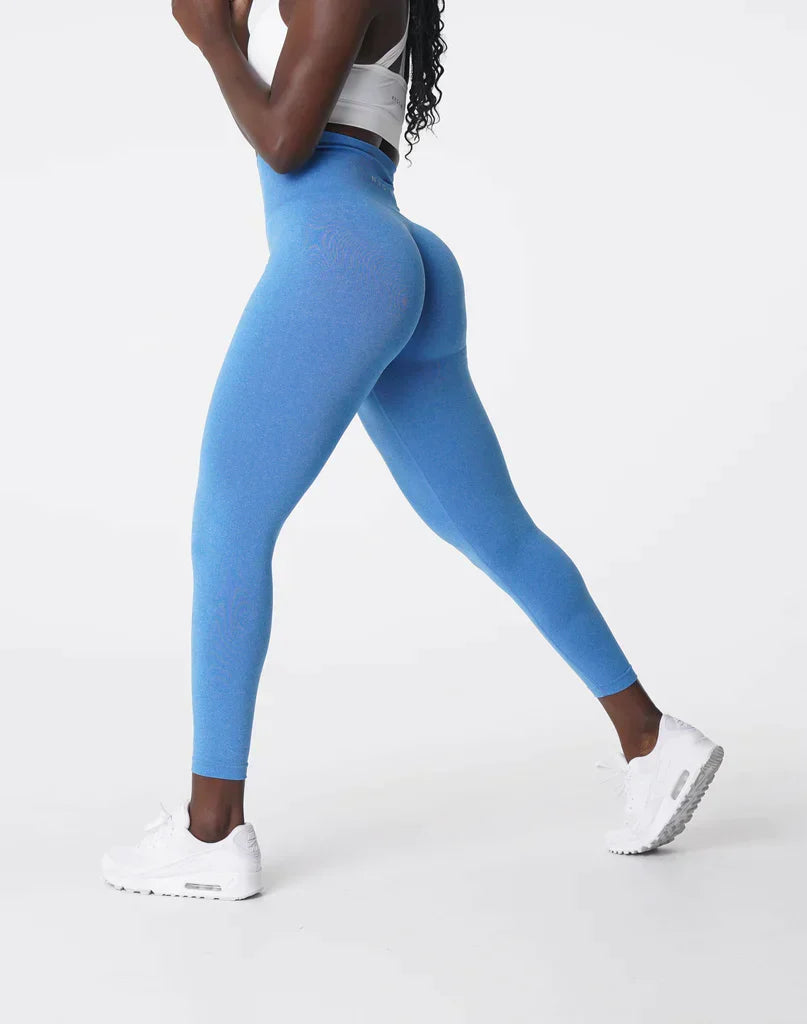 Női magas derekú, varrás nélküli leggings – Formáló, ráncolt hátú sportviselet