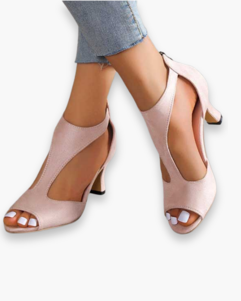 Women’s Open Toe Heels Elegant Strappy Summer Sandals Comfortable Chic Party Footwear