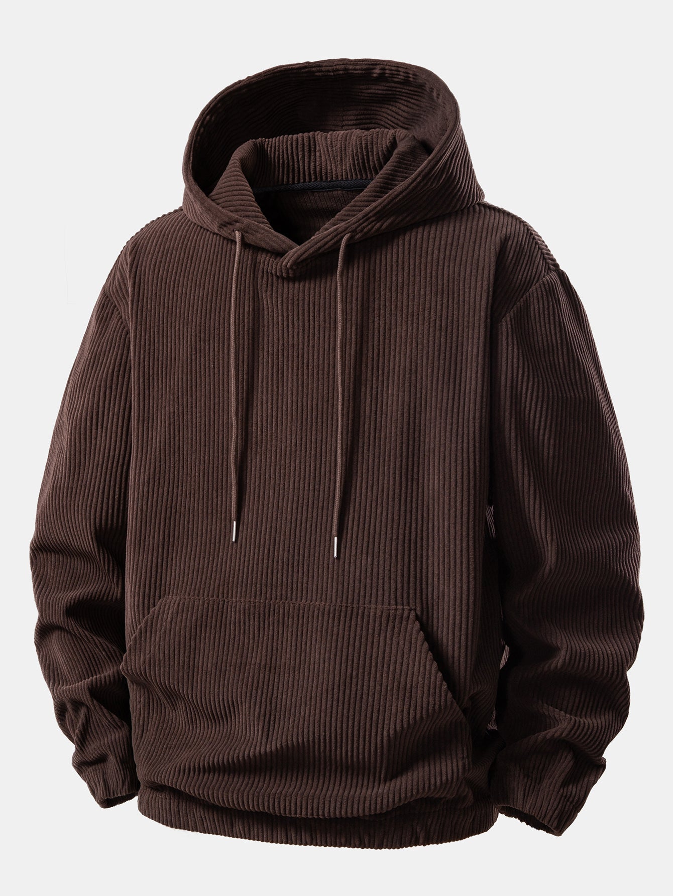 Men’s Ribbed Corduroy Tracksuit – Relaxed Hoodie and Tapered Joggers for Autumn Travel