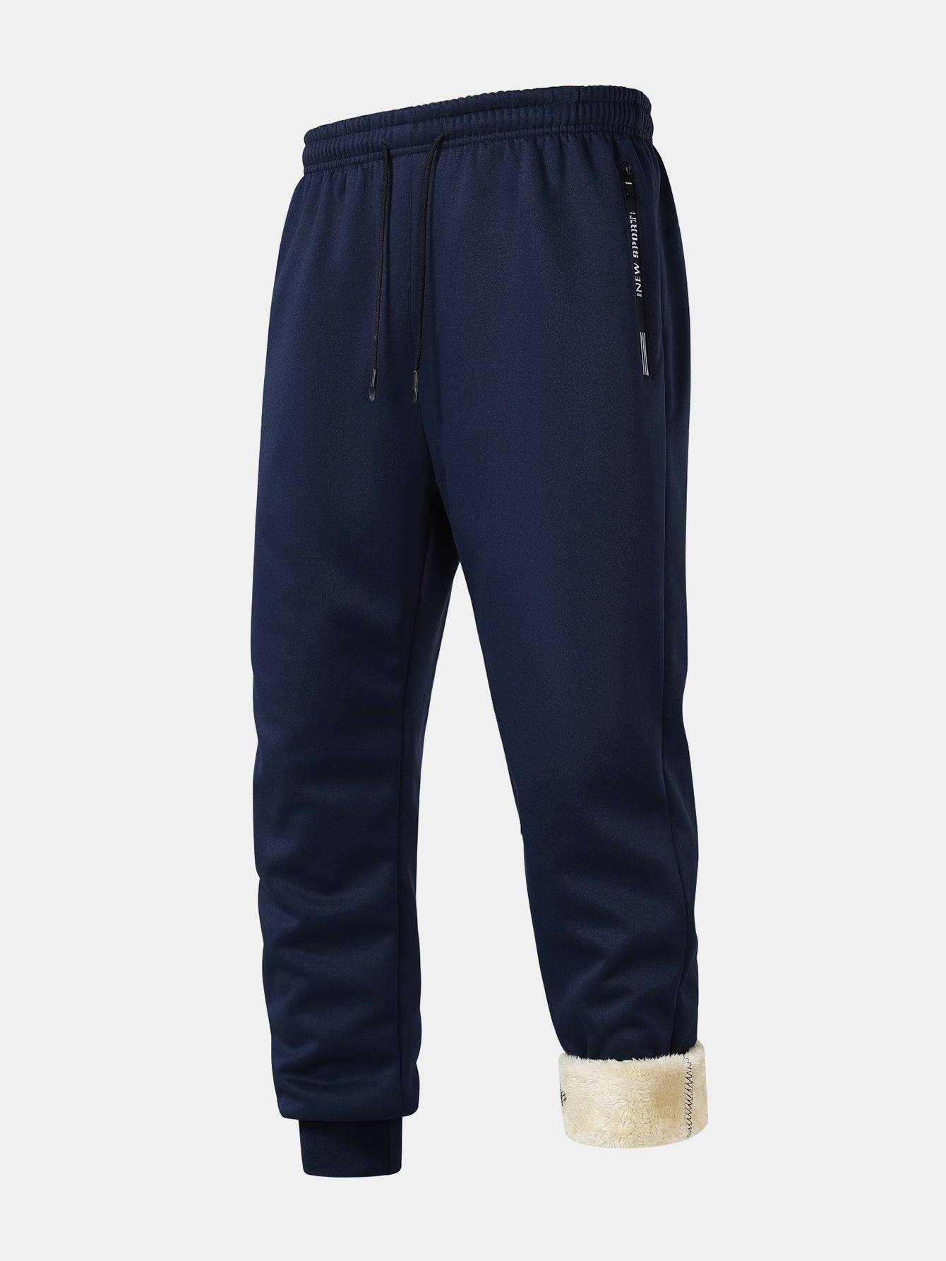 Men’s Teddy-Lined Hooded Tracksuit – Zip Jacket and Joggers for Winter Travel