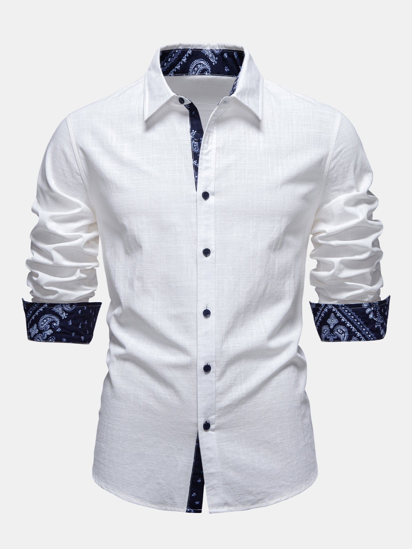 Men’s Cotton Shirt and Linen Blend Trouser Set for Summer Smart Casual Dressing