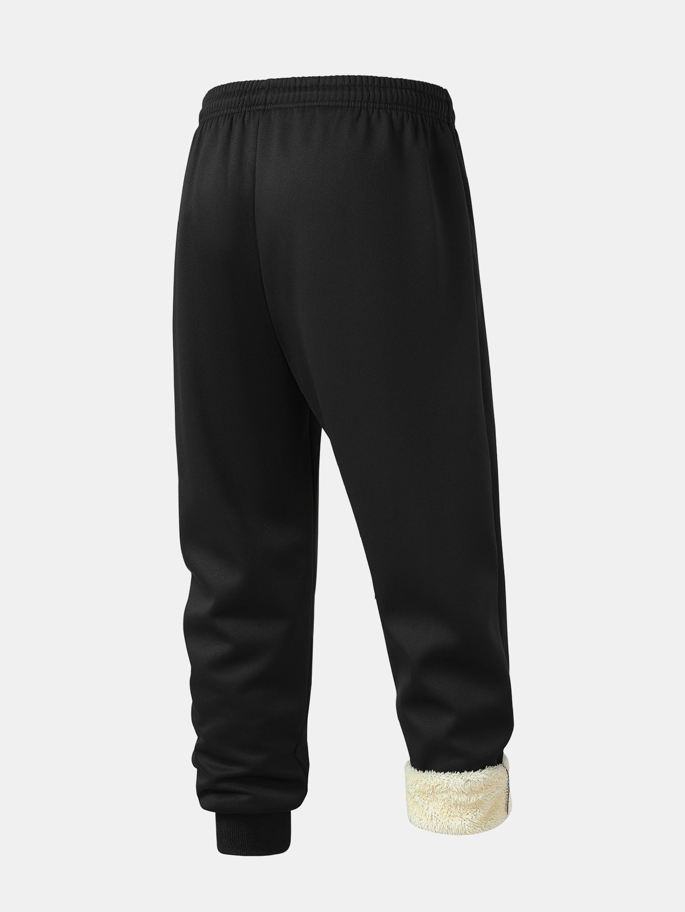 Men’s Teddy-Lined Hooded Tracksuit – Zip Jacket and Joggers for Winter Travel