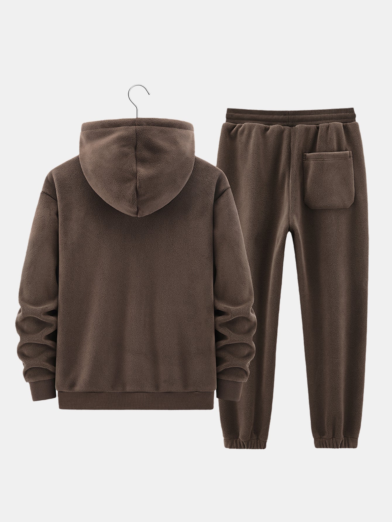 Men’s Winter Hoodie and Jogger Set – Teddy-Lined Two-Piece for Cold-Weather Comfort