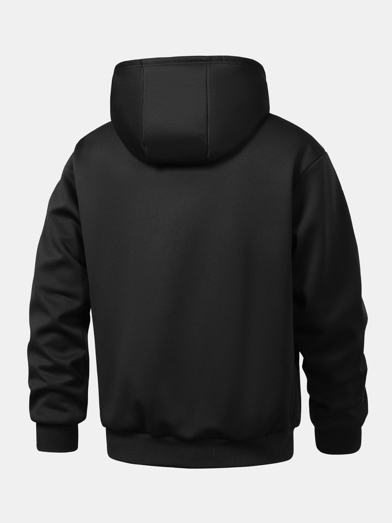 Men’s Teddy-Lined Hooded Tracksuit – Zip Jacket and Joggers for Winter Travel