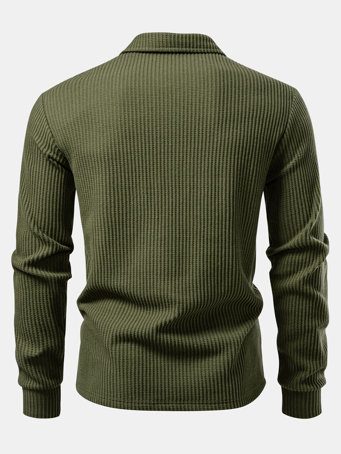 Polo da uomo in piqué a nido d’ape con maniche lunghe – Strato smart casual testurizzato