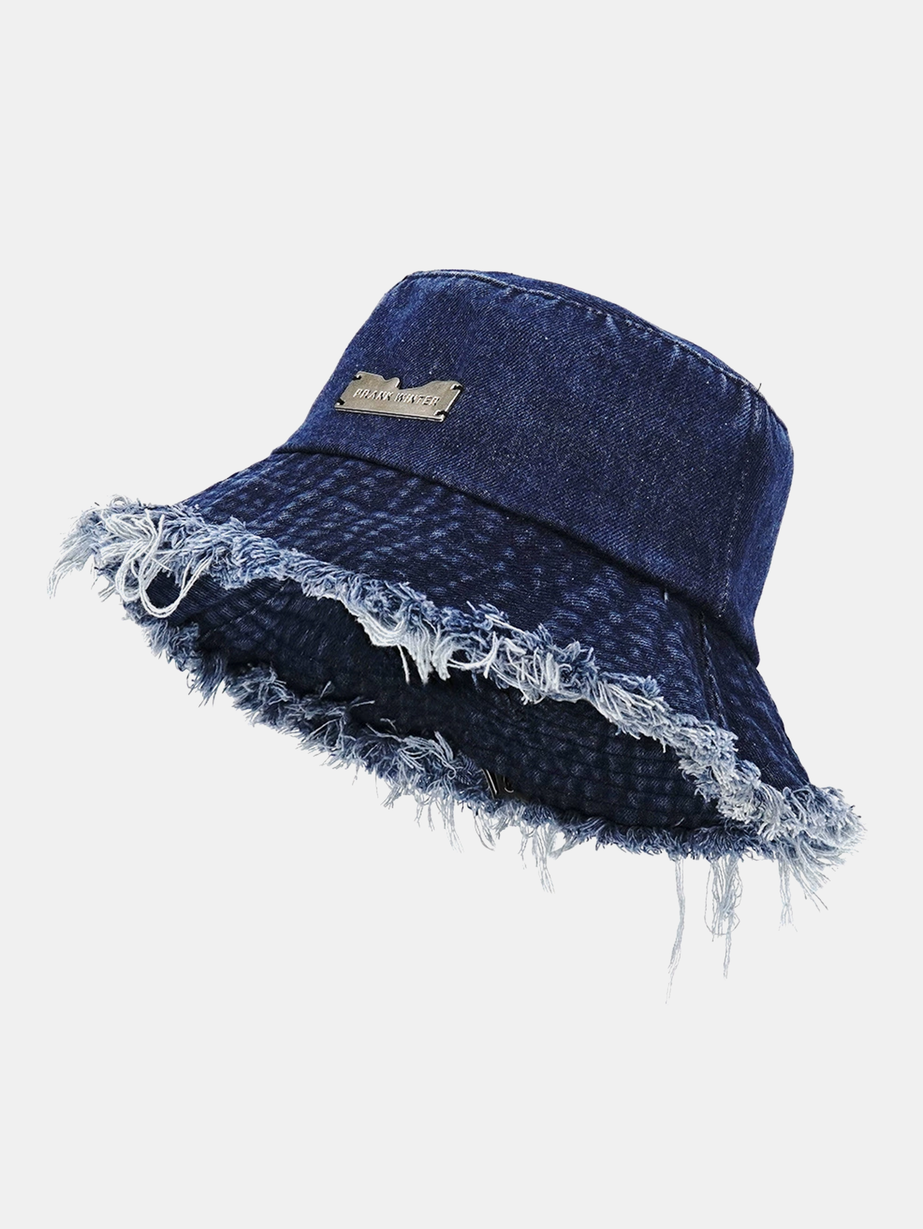 Pánský opotřebovaný klobouk typu bucket s třepeným okrajem ve streetwear stylu