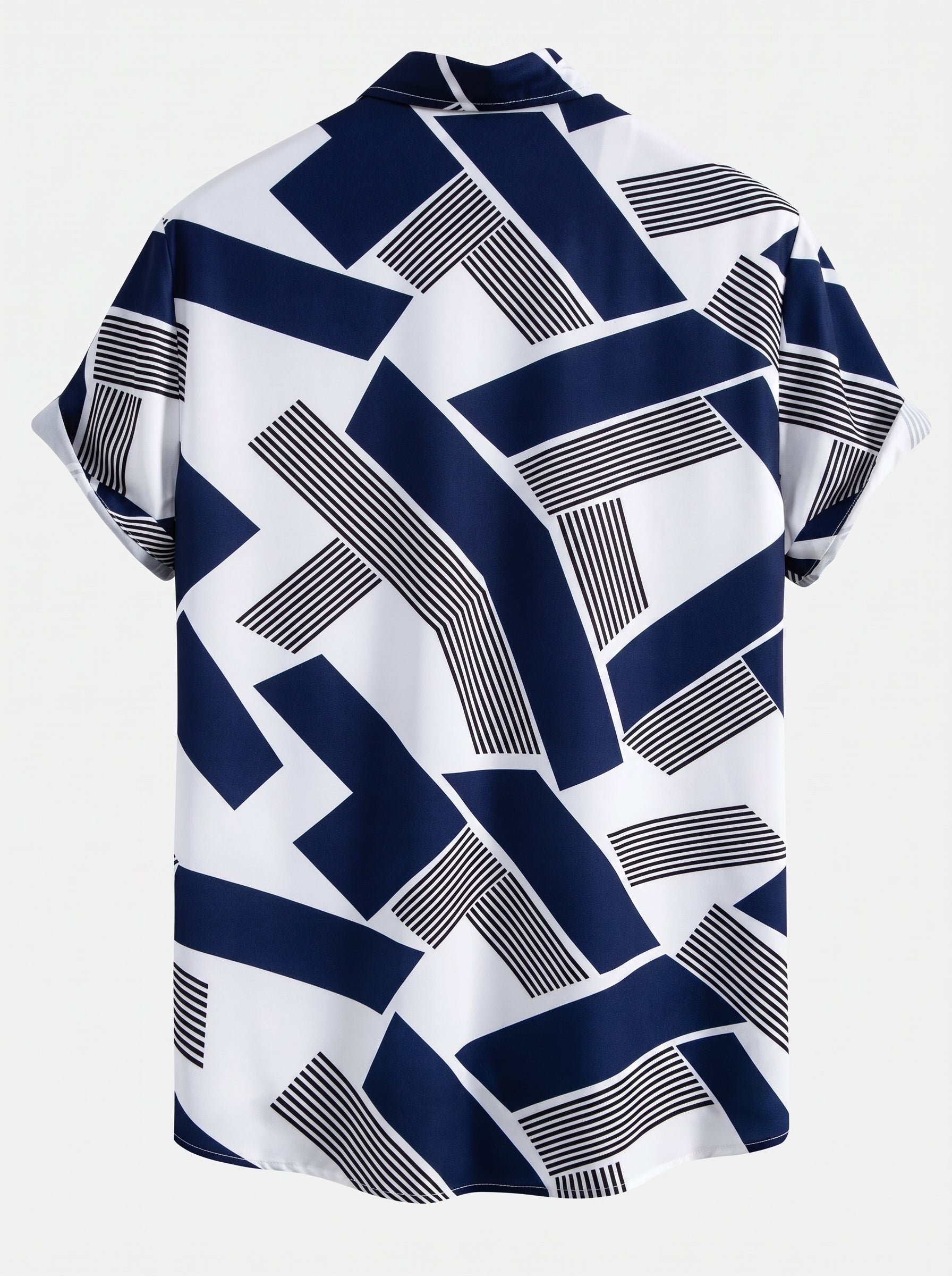 Men’s Printed Shirt Co-Ord – Crinkle Straight-Leg Trousers for Weekend Travel