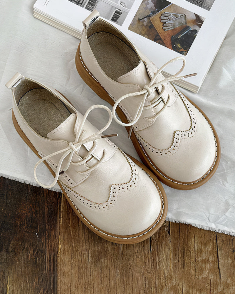 Women’s Retro Oxford Shoes – Classic Elegant LaceUp Durable Comfort for Smart Casual Wear