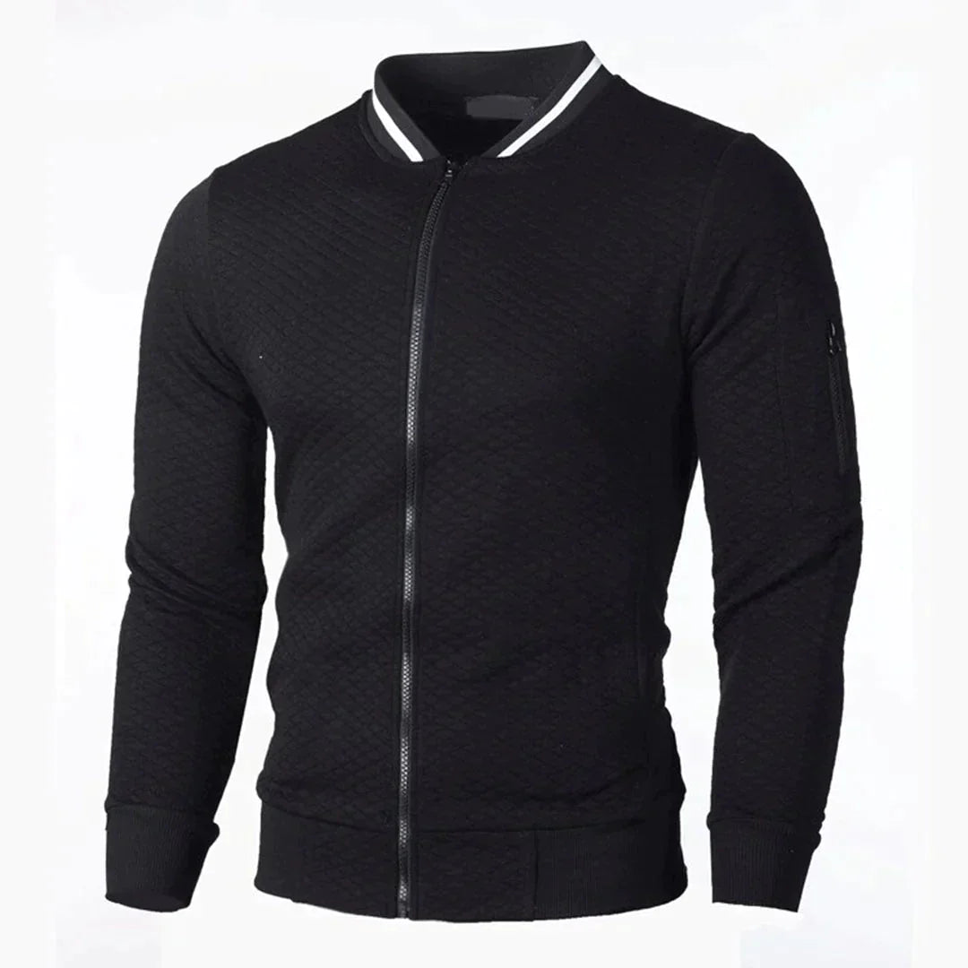 Men’s Modern Casual Jacket – Minimalist Zip-Up Jacket for Stylish Everyday and Smart Casual Wear