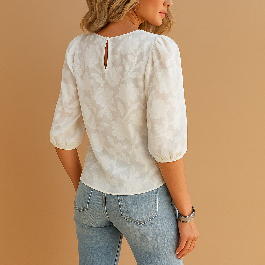 Top floreale da donna elegante, femminile, leggero, alla moda, versatile, per tutti i giorni
