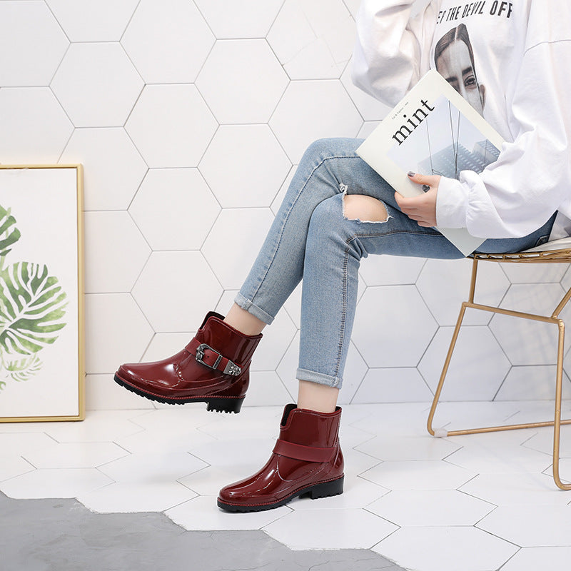 Botines Brillantes para Mujer con Detalle de Hebilla – Botas Modernas para el Día a Día con Estilo, Comodidad y Seguridad en la Ciudad
