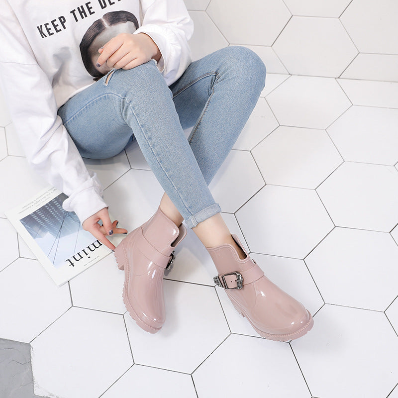 Botines Brillantes para Mujer con Detalle de Hebilla – Botas Modernas para el Día a Día con Estilo, Comodidad y Seguridad en la Ciudad