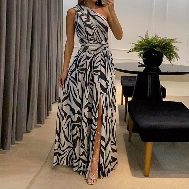 Women’s Printed Fashion Dress – Elegant Flattering Lightweight Breathable Stylish Everyday Chic Outfit
