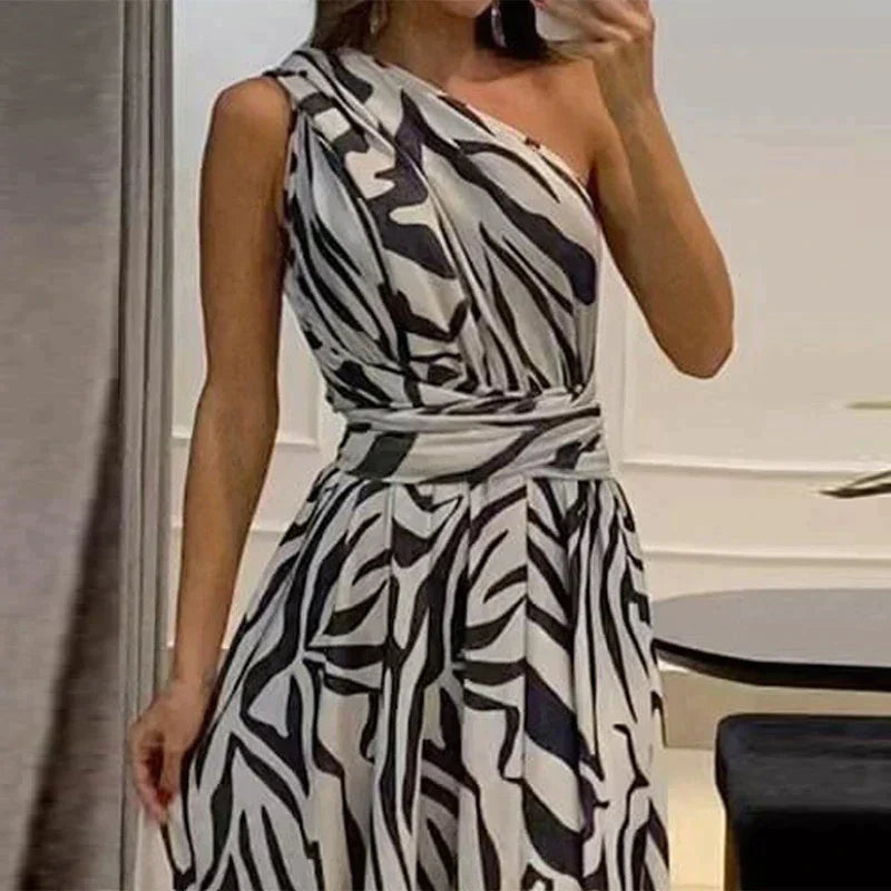 Women’s Printed Fashion Dress – Elegant Flattering Lightweight Breathable Stylish Everyday Chic Outfit