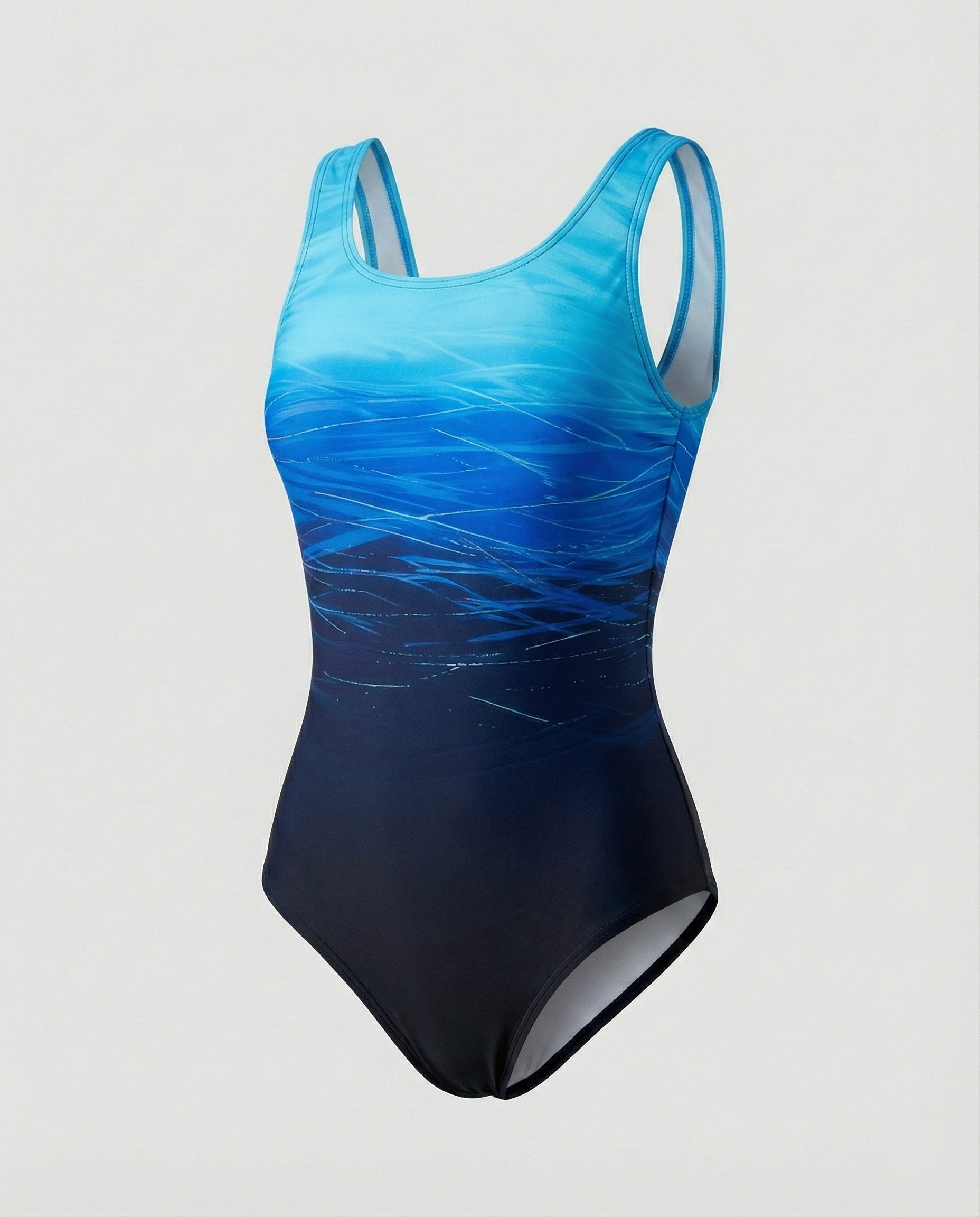 Traje de baño deportivo de una pieza con estampado para mujer