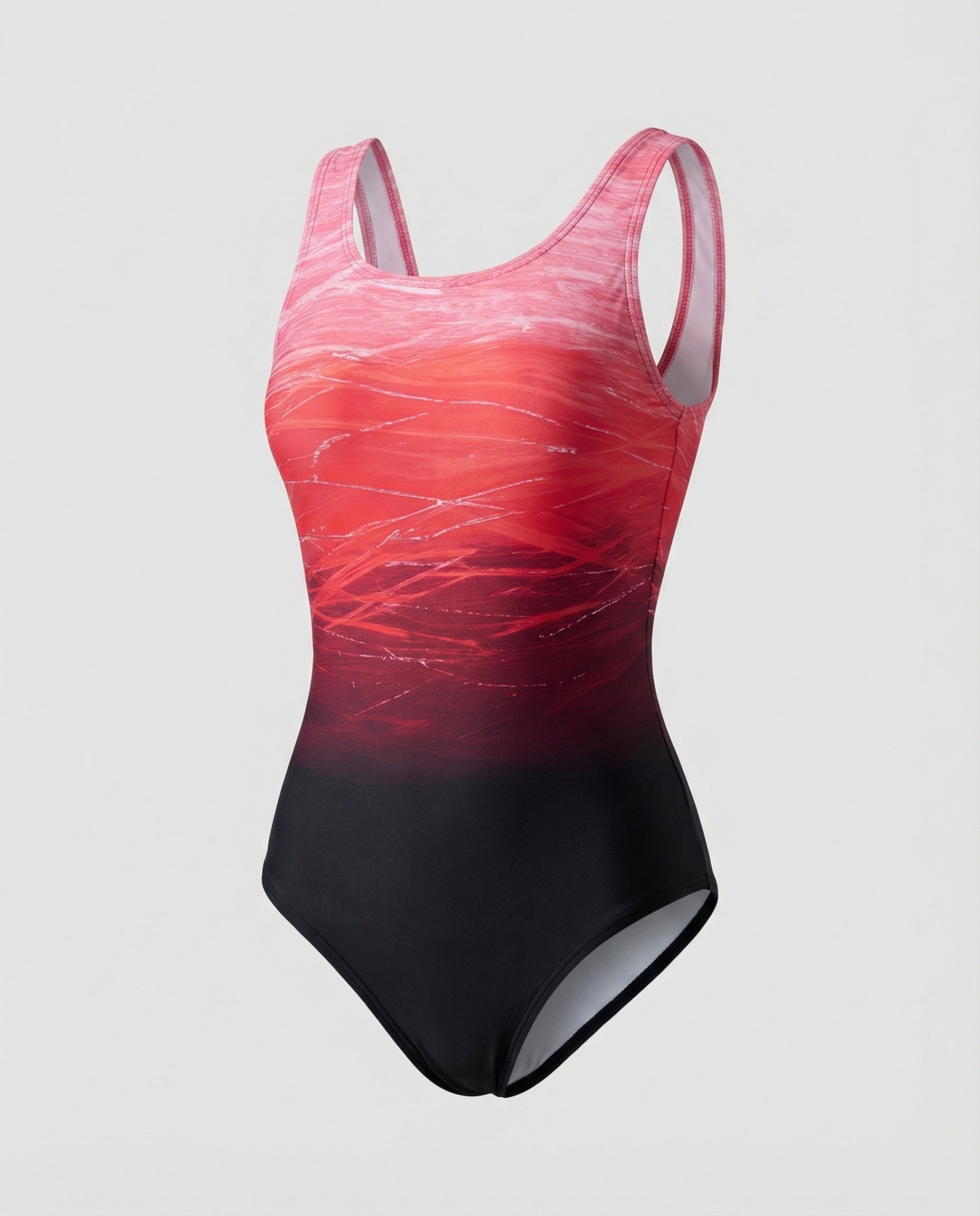 Traje de baño deportivo de una pieza con estampado para mujer