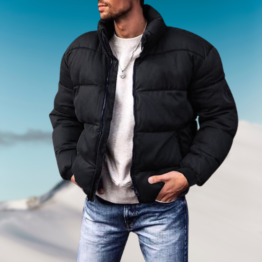 Men’s Down-Filled Puffer Jacket – Lightweight Insulated Winter Layer for Everyday Cold-Weather Wear