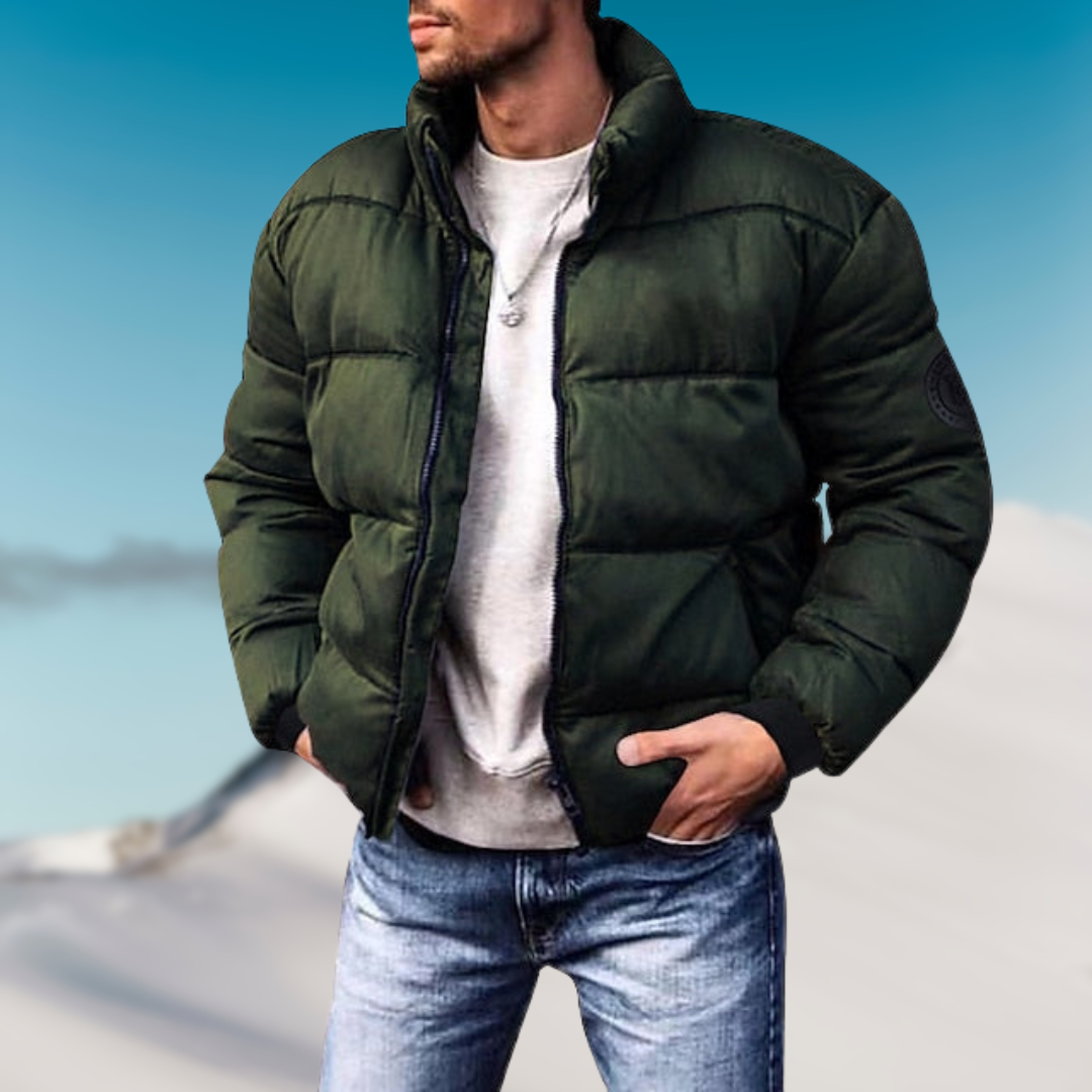 Men’s Down-Filled Puffer Jacket – Lightweight Insulated Winter Layer for Everyday Cold-Weather Wear