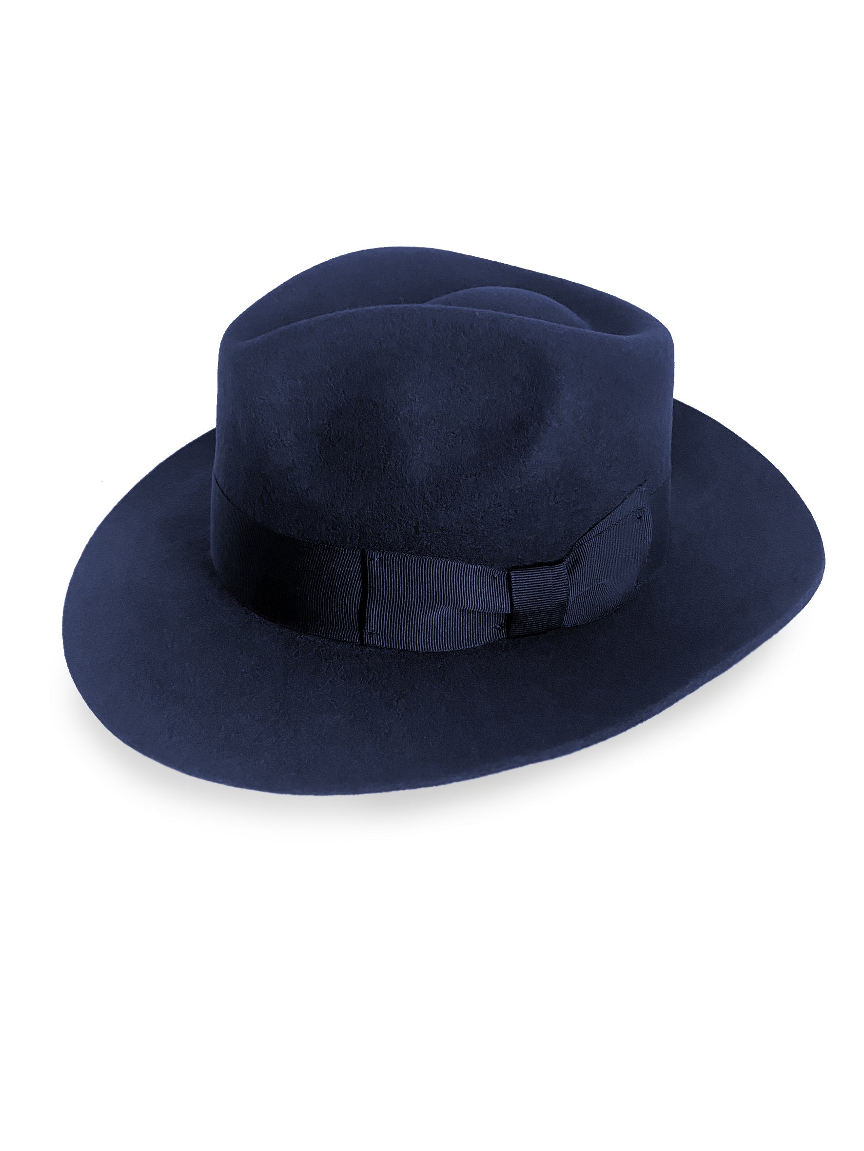 Dámský plstěný fedora klobouk s páskem na stuze