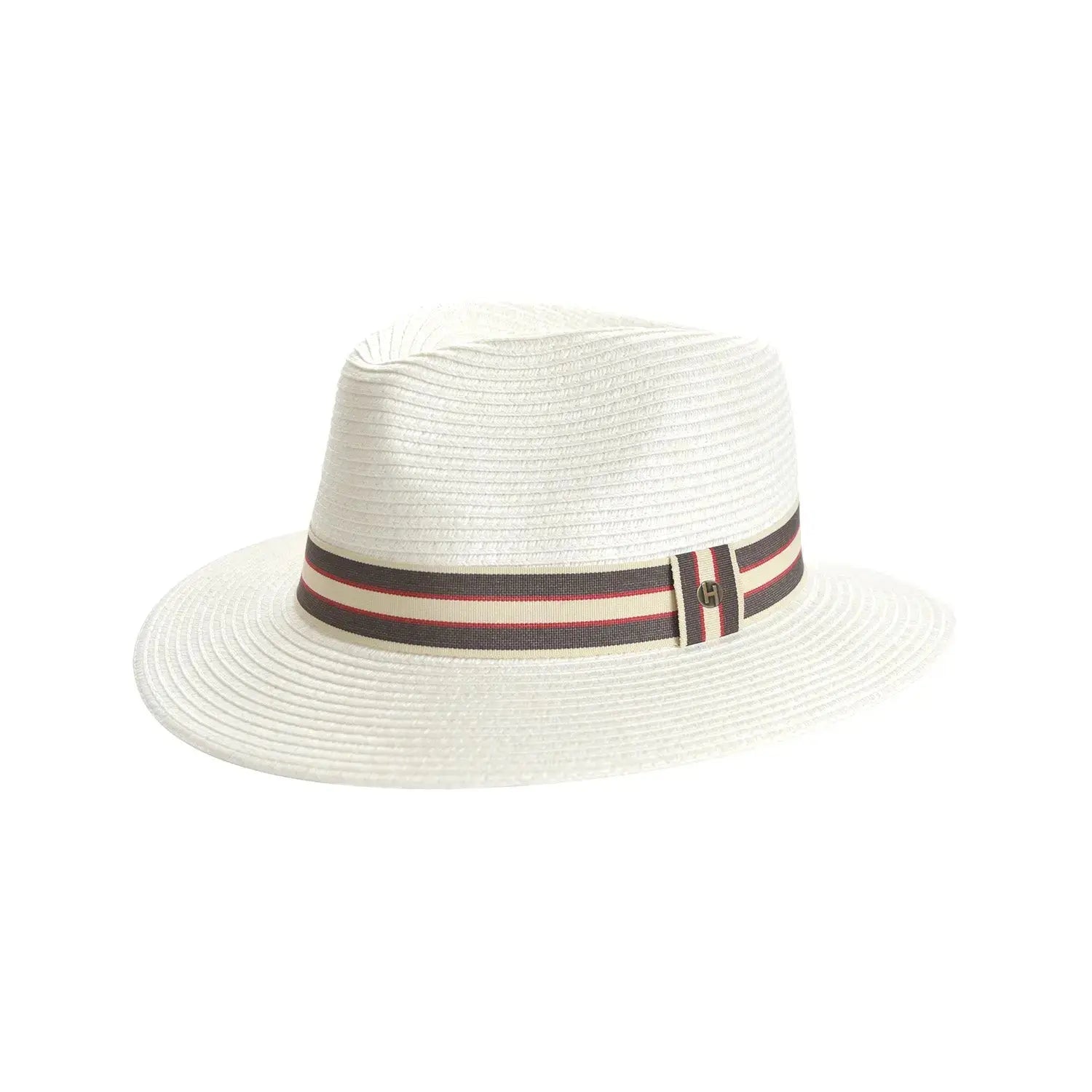 Men’s Striped Band Fedora Sun Hat For Summer Travel And Everyday Style