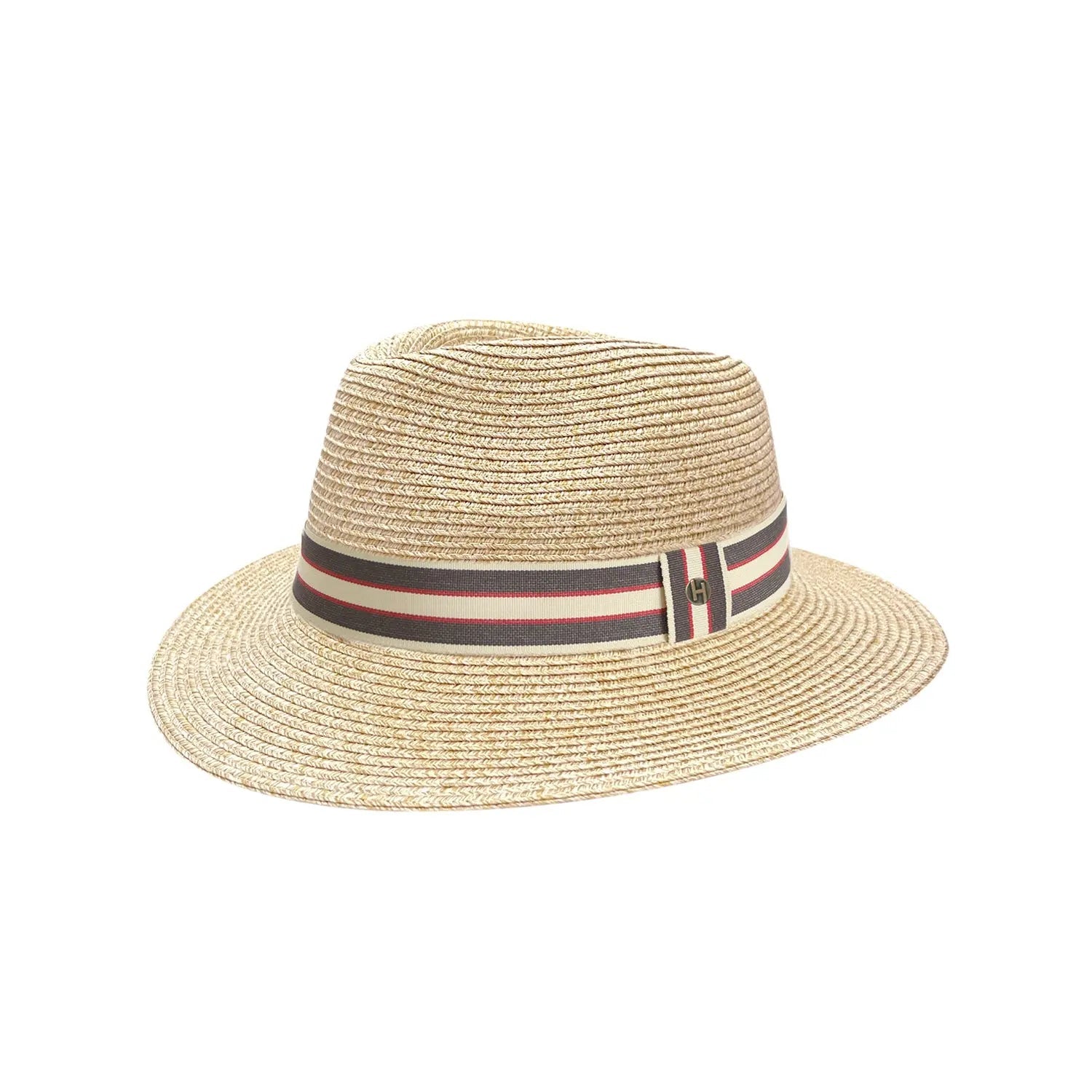 Men’s Striped Band Fedora Sun Hat For Summer Travel And Everyday Style