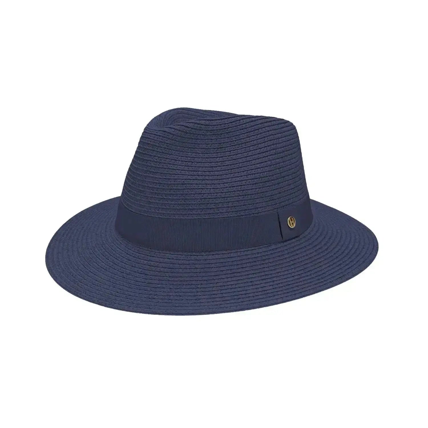Dámský pletený klobouk Fedora s páskem a ozdobou