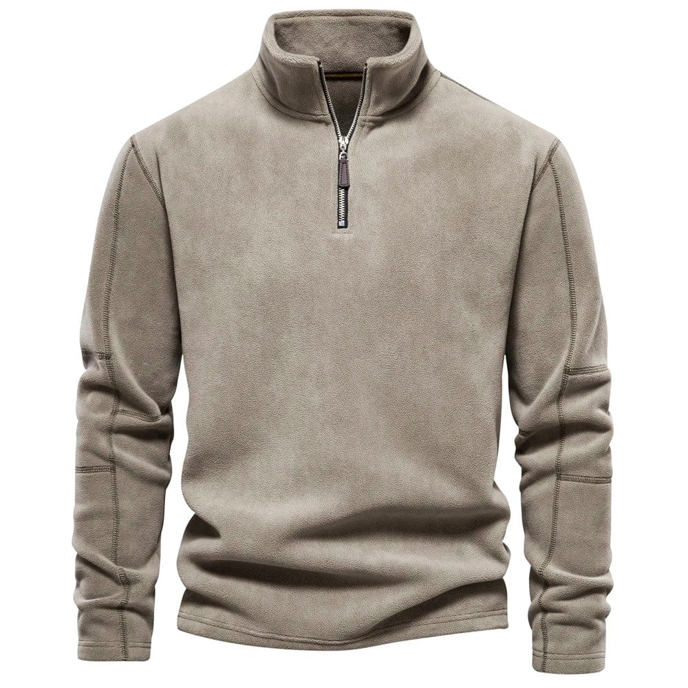 Men’s Quarter-Zip Fleece Sweatshirt – Warm Casual Pullover for Winter and Outdoor Wear
