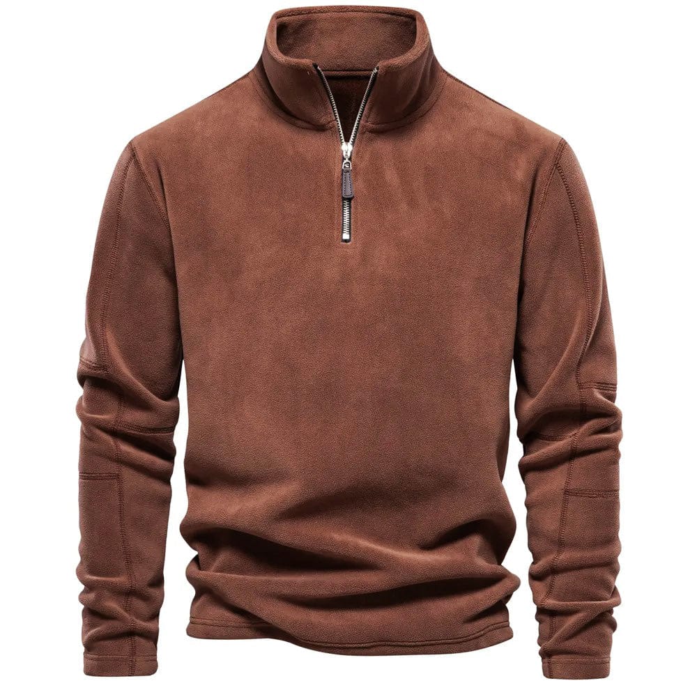 Men’s Quarter-Zip Fleece Sweatshirt – Warm Casual Pullover for Winter and Outdoor Wear