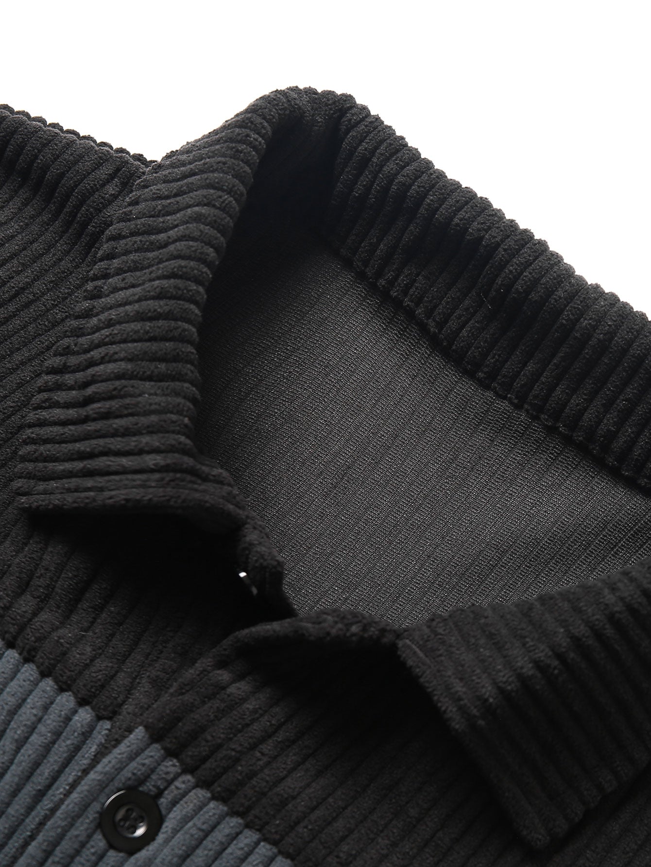 Men’s Corduroy Polo Sweatshirt – Relaxed Retro Layer for Autumn and Winter