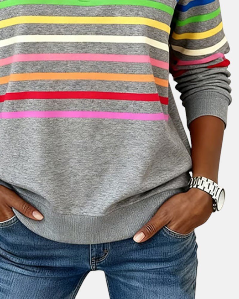 Women’s Zip-Neck Sweatshirt – High-Collar Casual Top for Autumn and Winter
