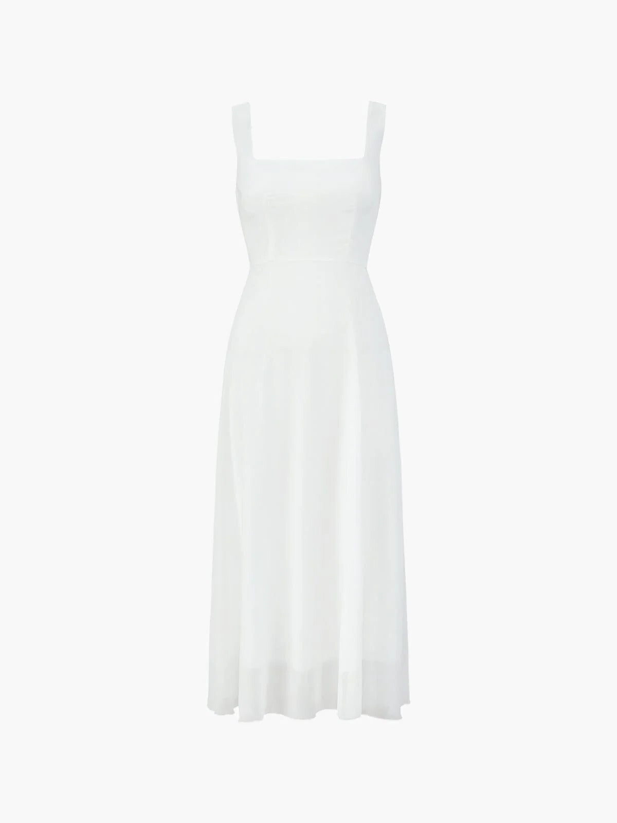 Women’s Strappy Midi Dress With Flowing A-Line Skirt