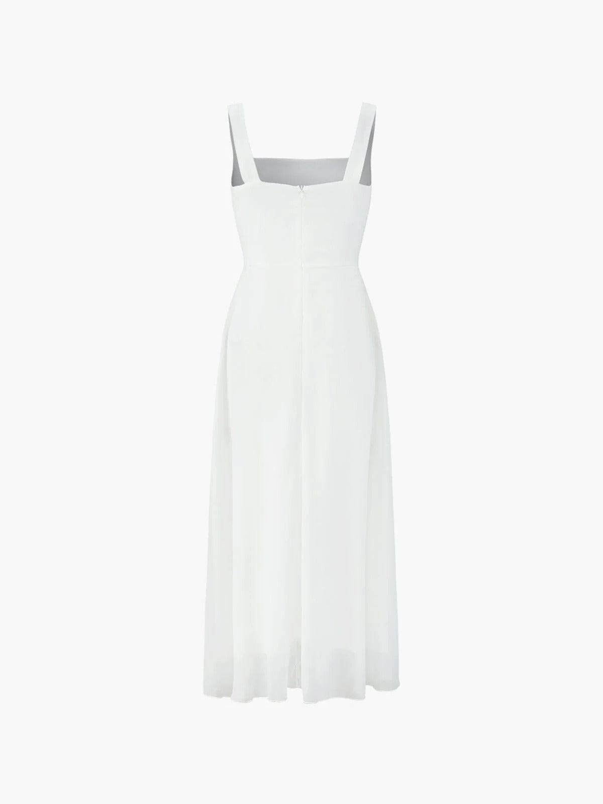 Women’s Strappy Midi Dress With Flowing A-Line Skirt