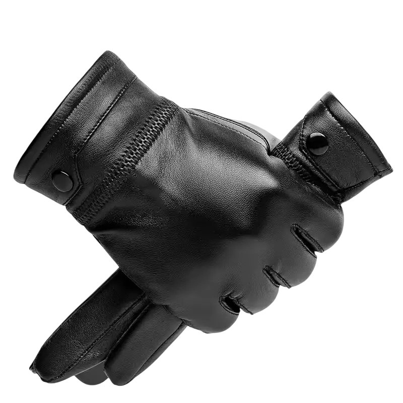Men’s Genuine Leather Fingerless Gloves – Vintage Winter Accessory for Smart Dressing
