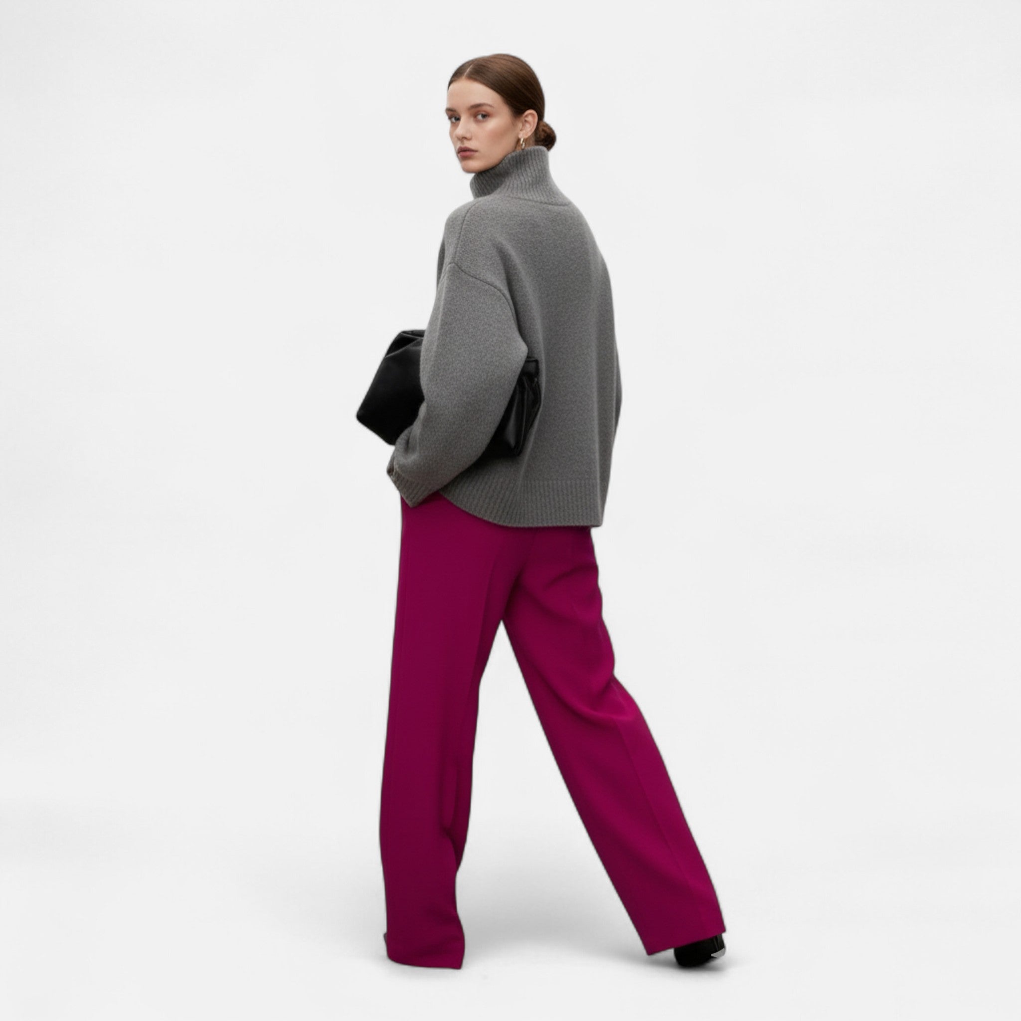 Valmonti | Women’s Wool Sweater – Timeless Turtleneck Elegance