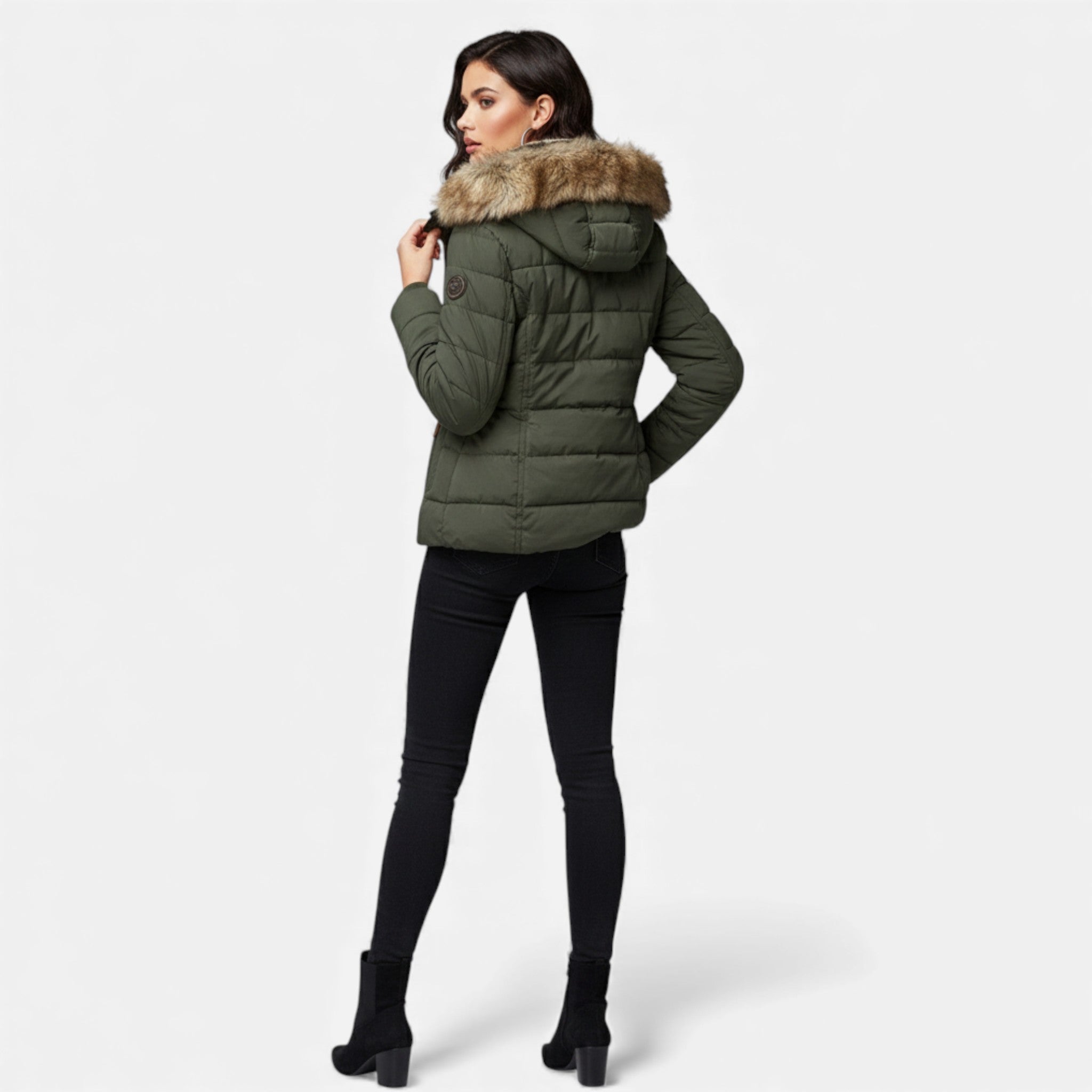 Valmonti | Women’s Cotton Zip-Up Hooded Jacket – Slim Classic Jacket